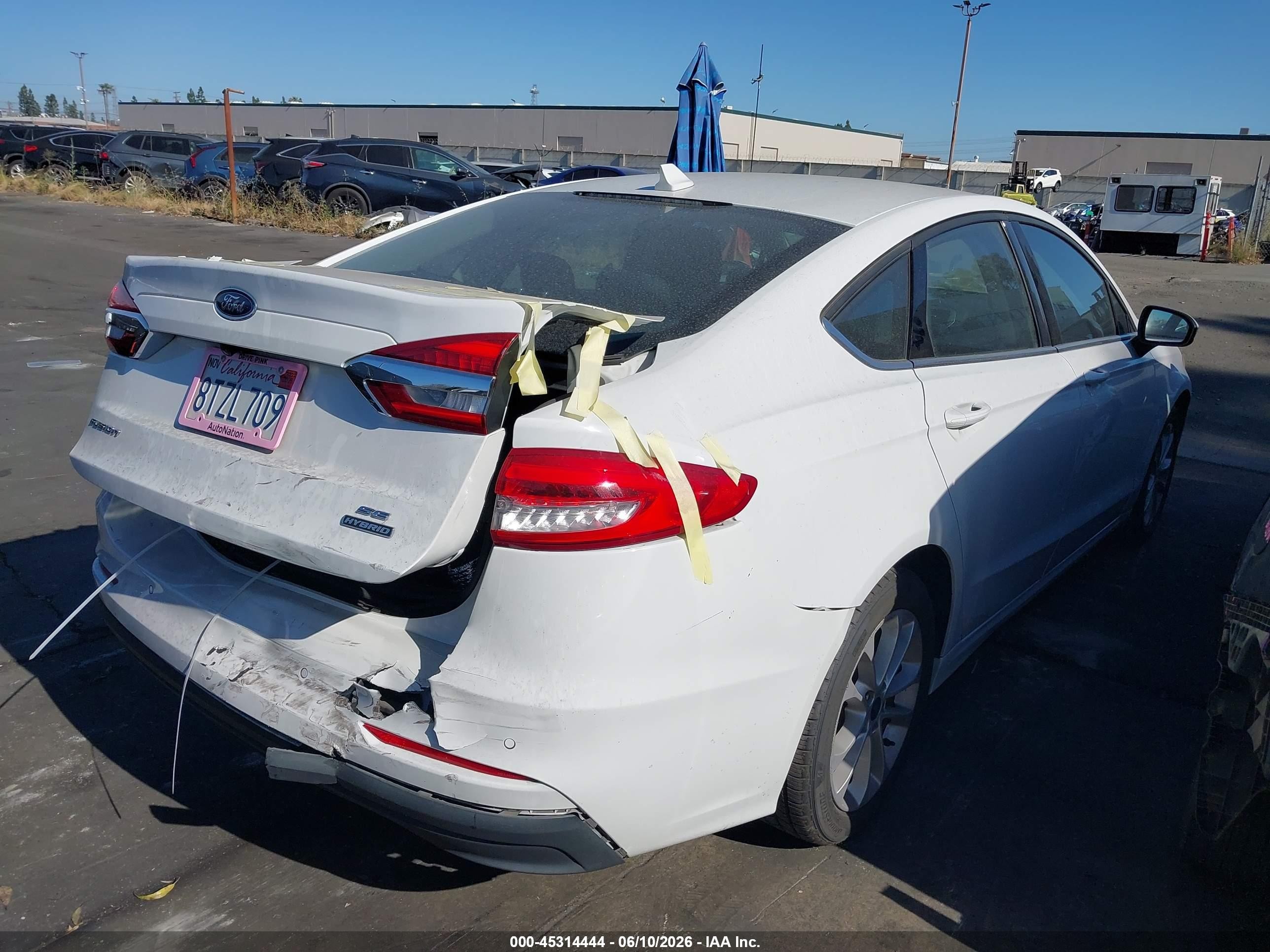 2020 Ford Fusion Hybrid Se White vin: 3FA6P0LU9LR127182