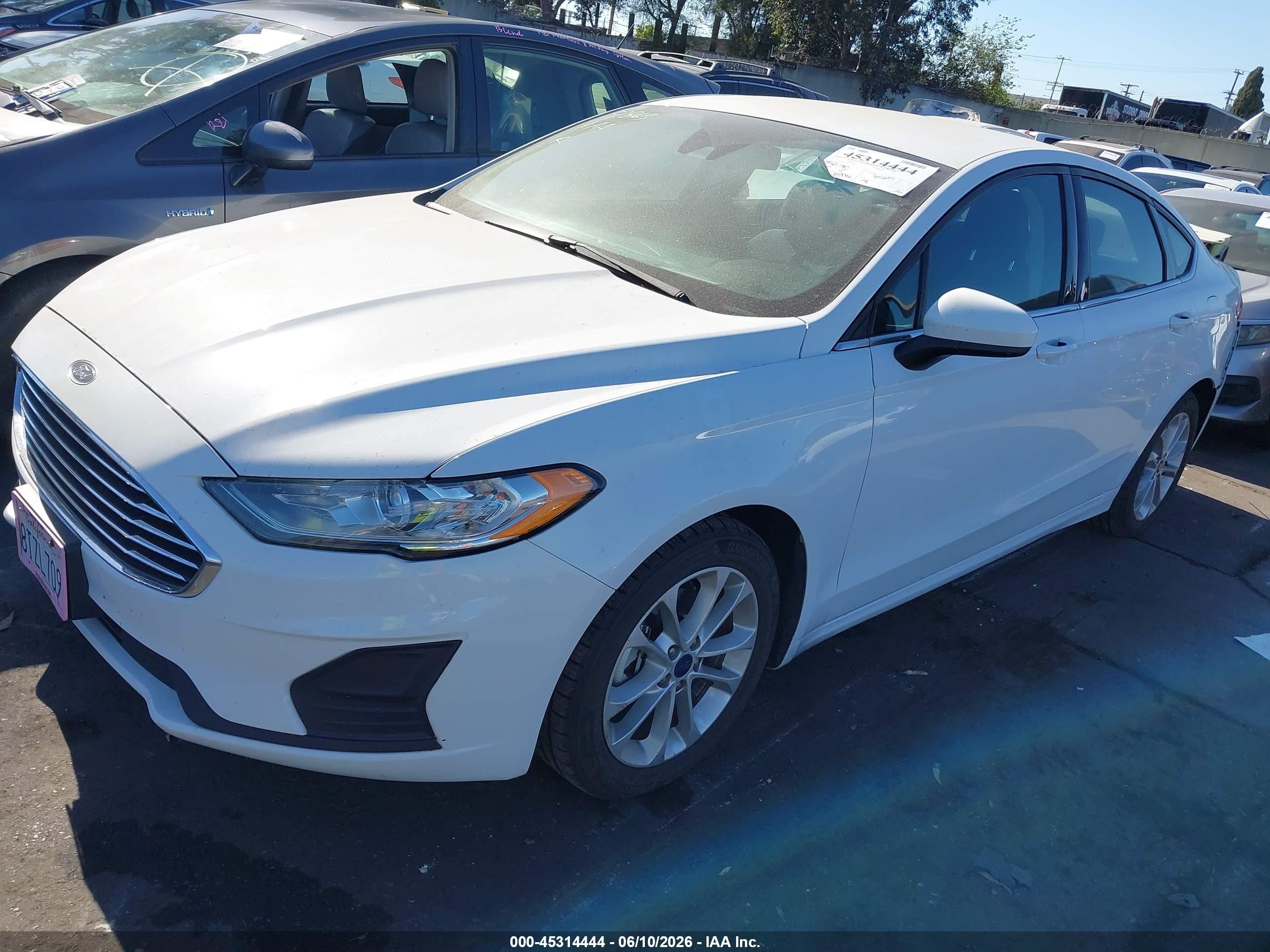 2020 Ford Fusion Hybrid Se White vin: 3FA6P0LU9LR127182