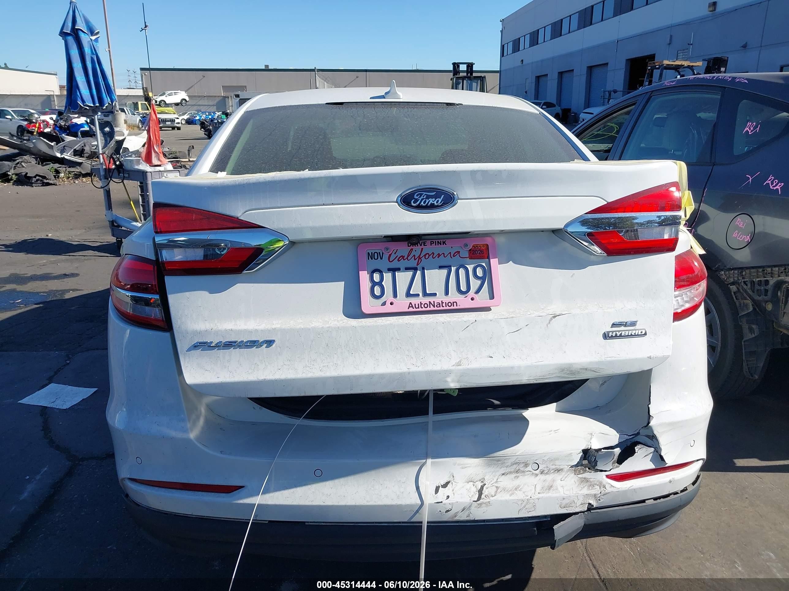 2020 Ford Fusion Hybrid Se White vin: 3FA6P0LU9LR127182