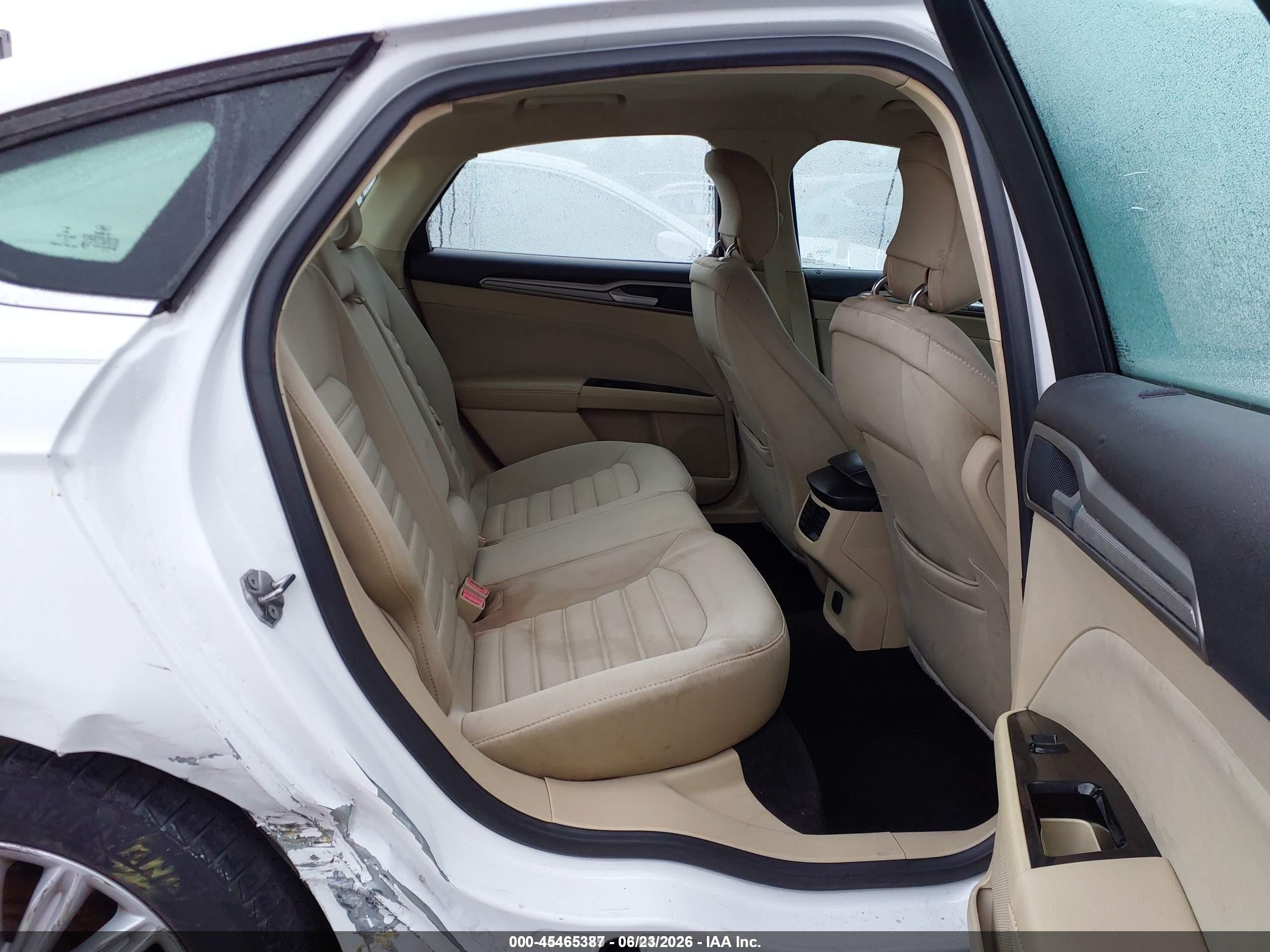 2013 Ford Fusion Hybrid Se White vin: 3FA6P0LUXDR174352