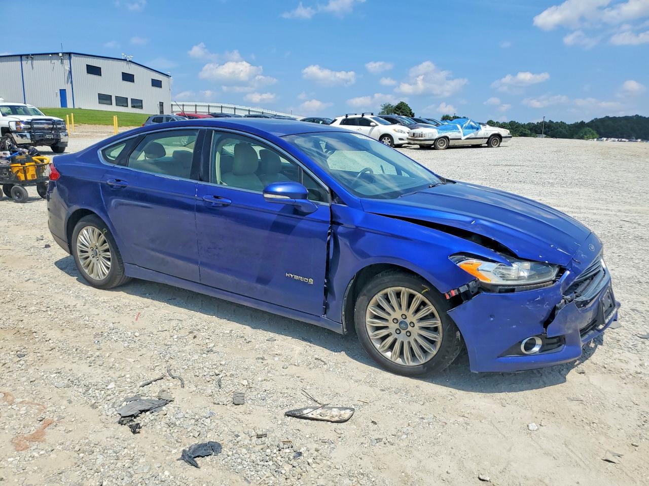 2013 Ford Fusion Se Hybrid Blue vin: 3FA6P0LUXDR175050