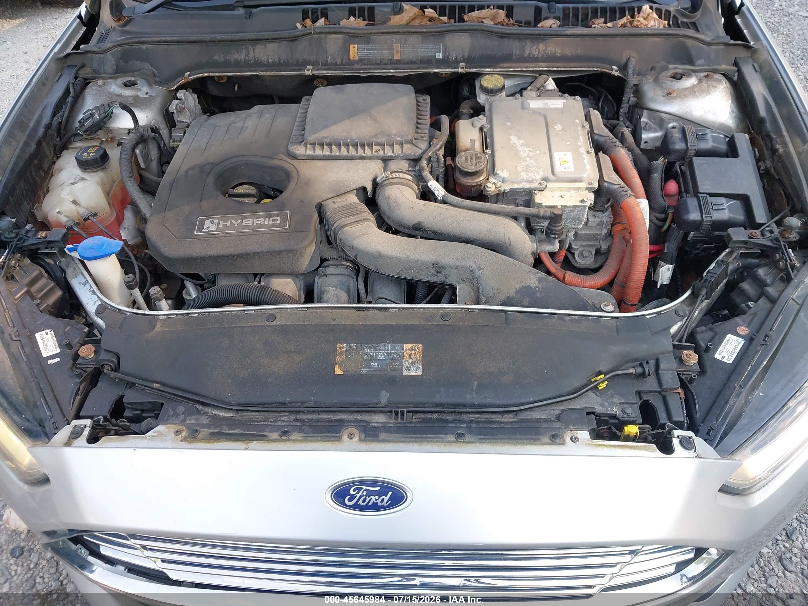 2013 Ford Fusion Hybrid Se Silver vin: 3FA6P0LUXDR223341