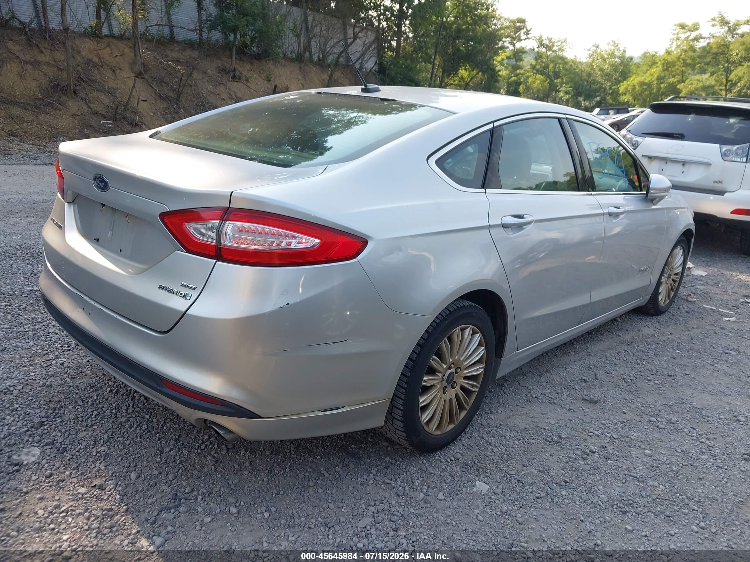 2013 Ford Fusion Hybrid Se Silver vin: 3FA6P0LUXDR223341