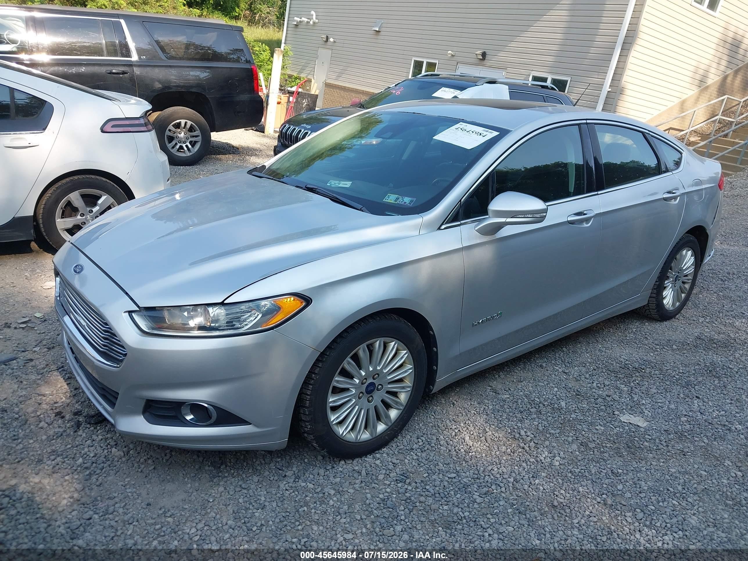 2013 Ford Fusion Hybrid Se Silver vin: 3FA6P0LUXDR223341
