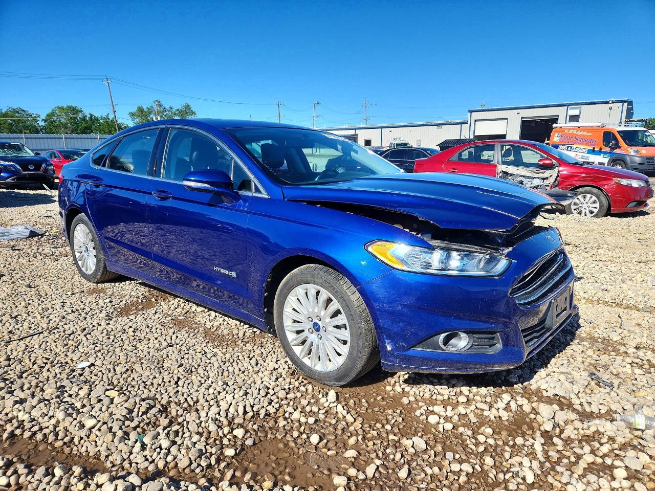 2013 Ford Fusion Se Hybrid Blue vin: 3FA6P0LUXDR253021
