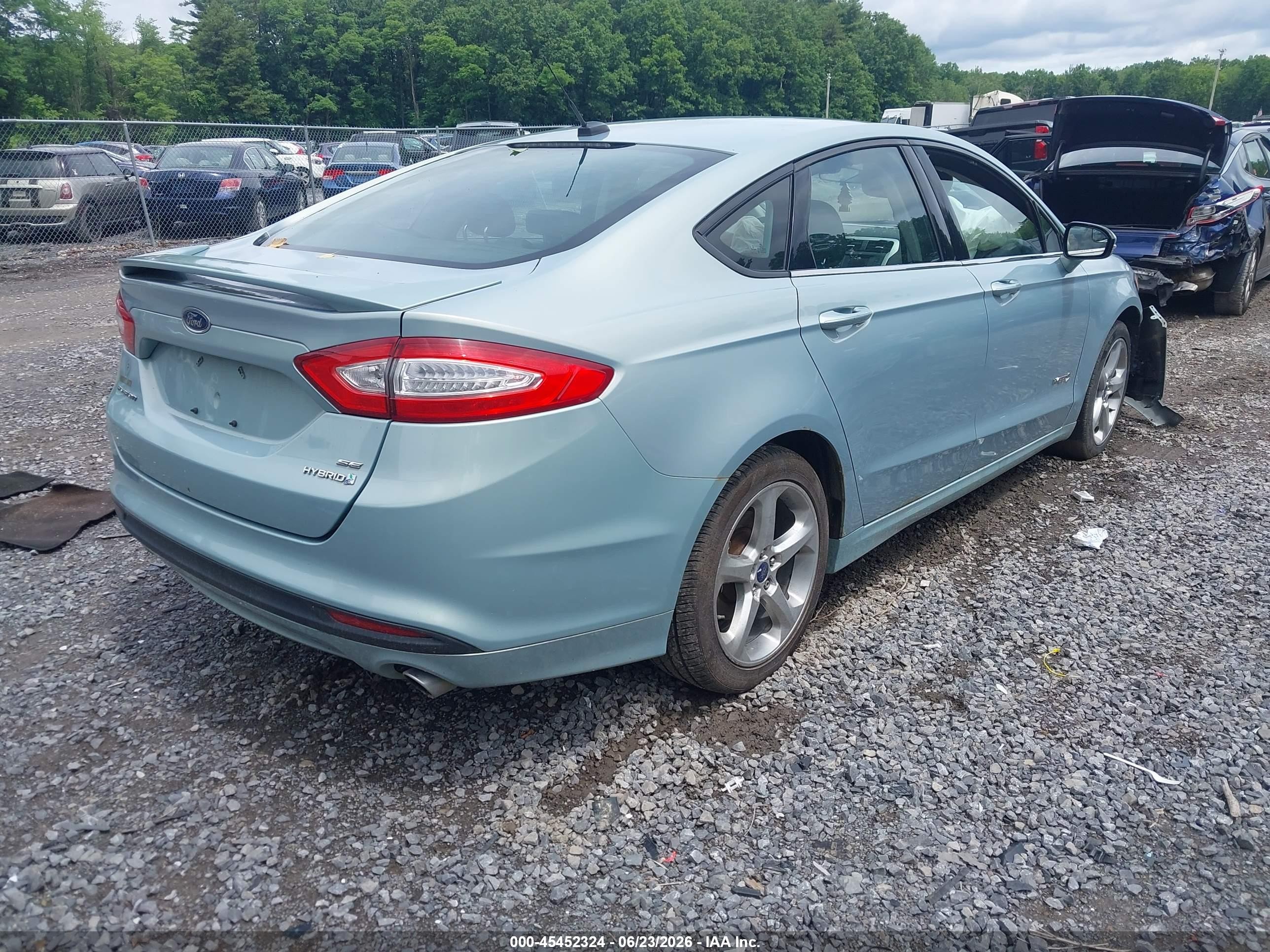 2013 Ford Fusion Hybrid Se Синий vin: 3FA6P0LUXDR270904