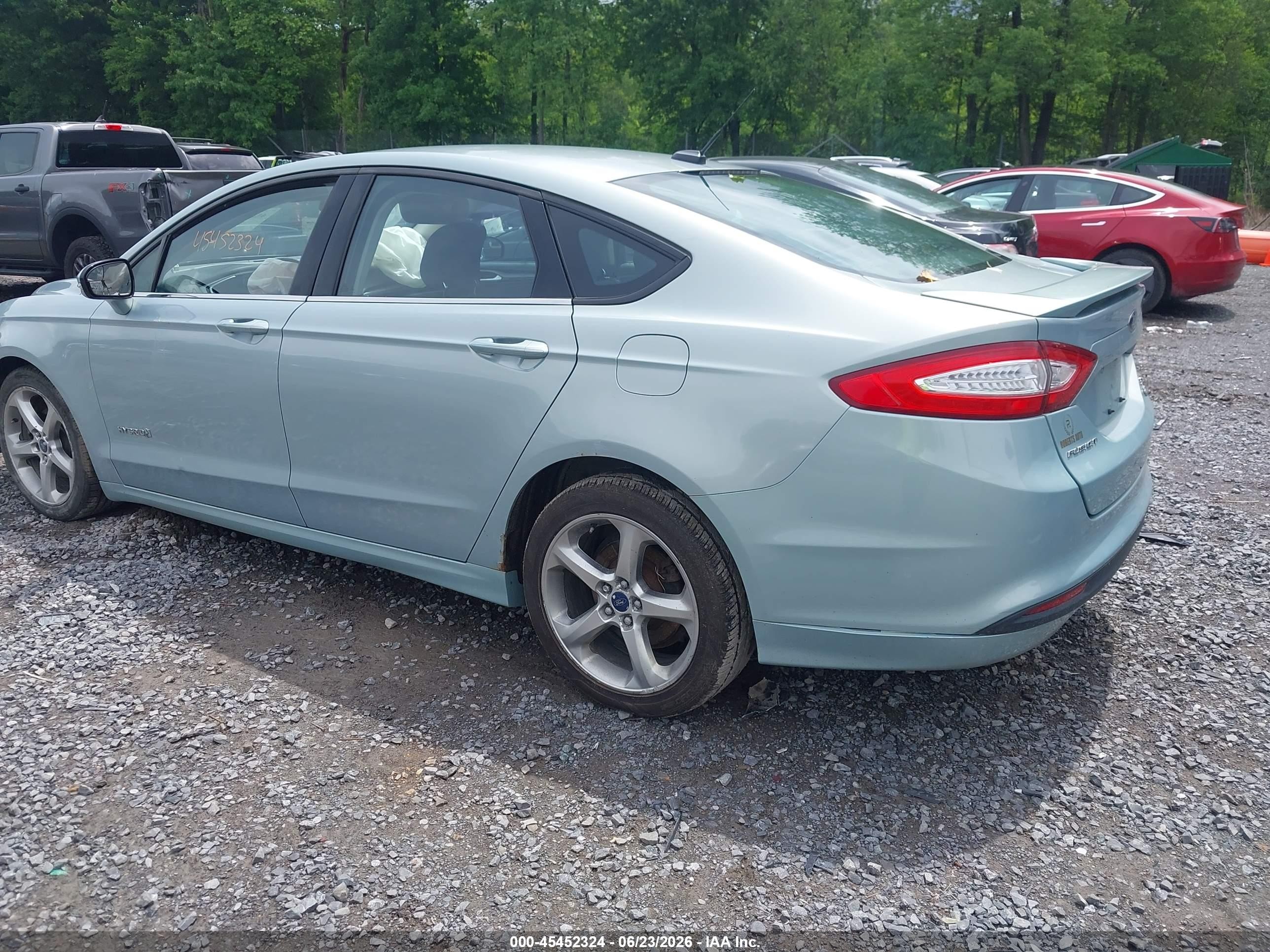 2013 Ford Fusion Hybrid Se Синий vin: 3FA6P0LUXDR270904