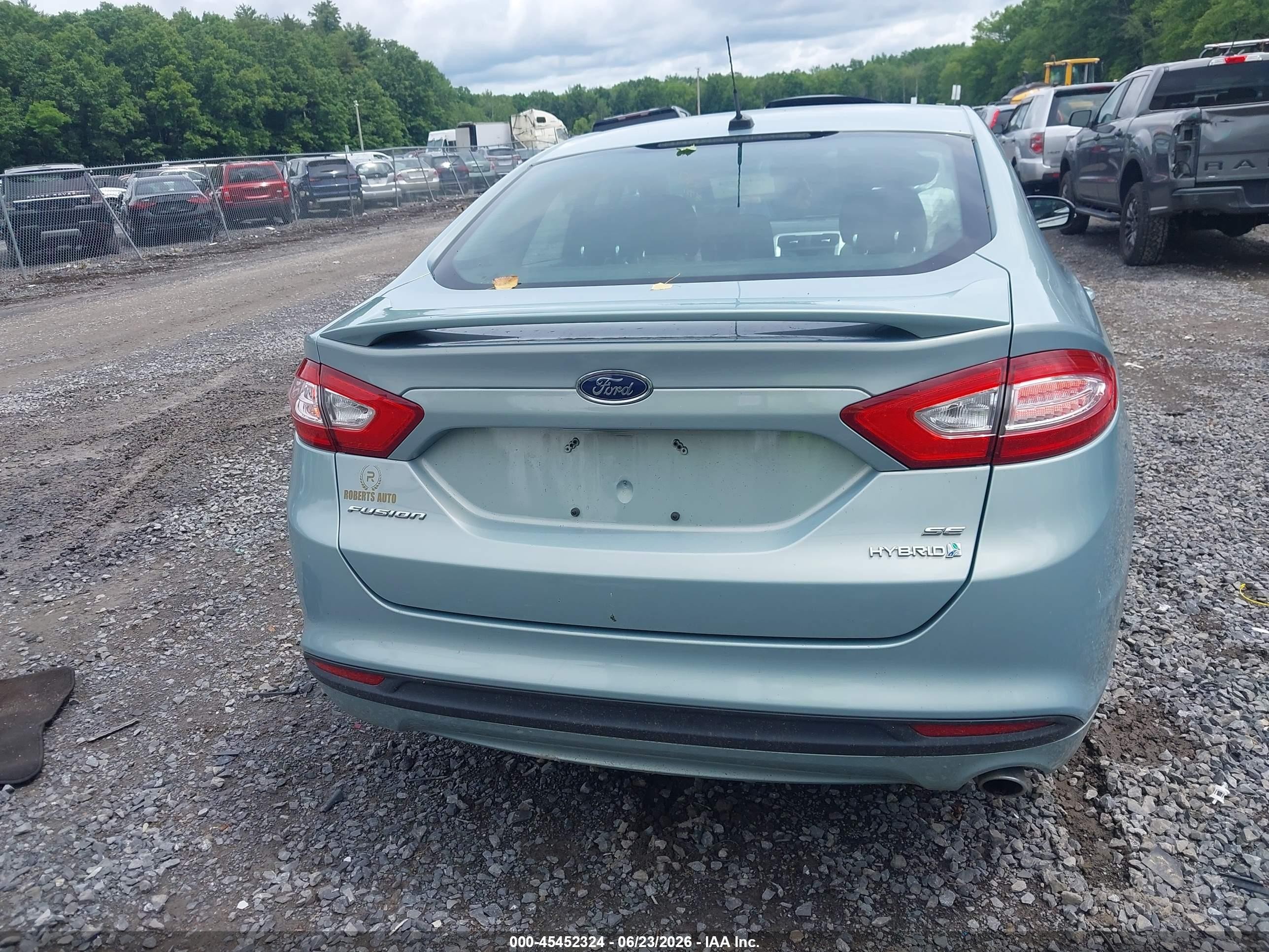 2013 Ford Fusion Hybrid Se Синий vin: 3FA6P0LUXDR270904