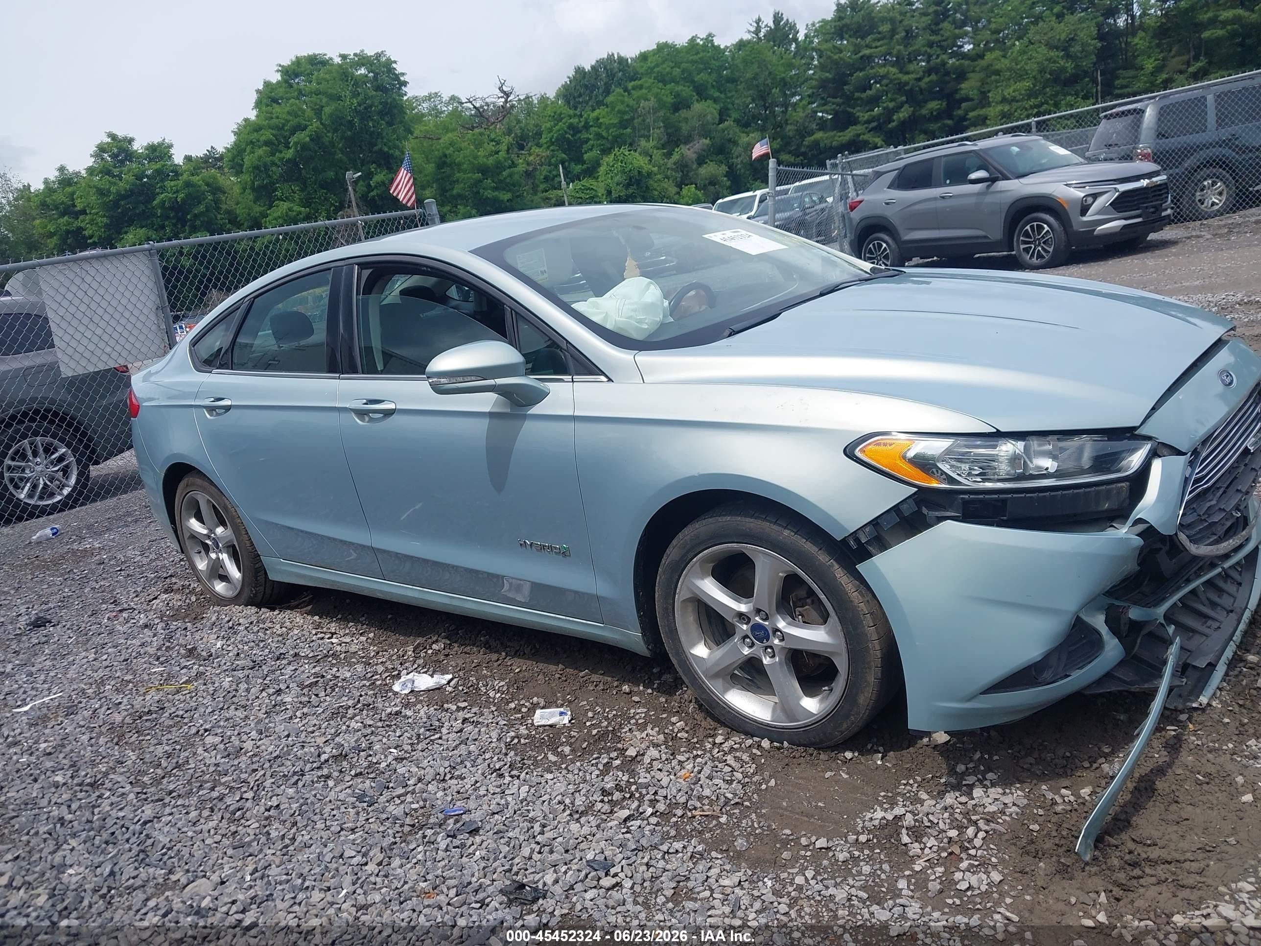 2013 Ford Fusion Hybrid Se Синий vin: 3FA6P0LUXDR270904