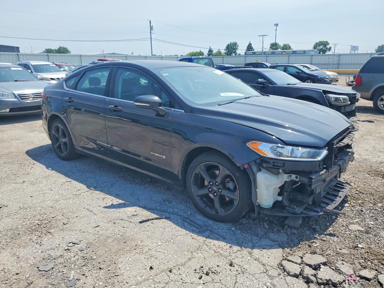 2013 Ford Fusion Se Hybrid Black vin: 3FA6P0LUXDR319700