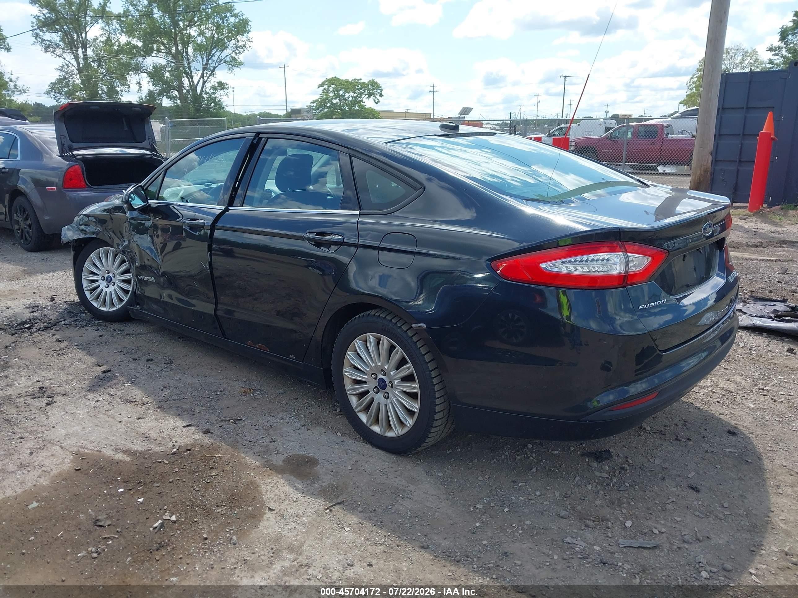 2013 Ford Fusion Hybrid Se Black vin: 3FA6P0LUXDR342362