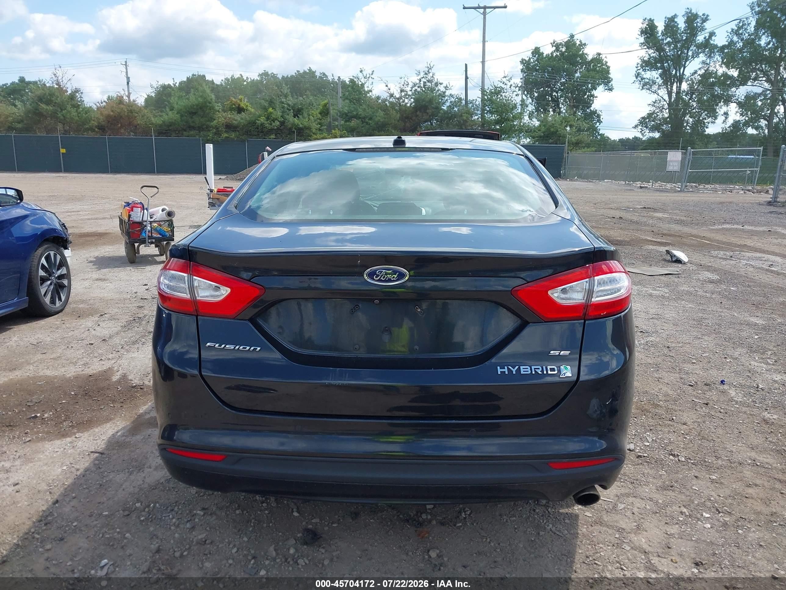 2013 Ford Fusion Hybrid Se Black vin: 3FA6P0LUXDR342362