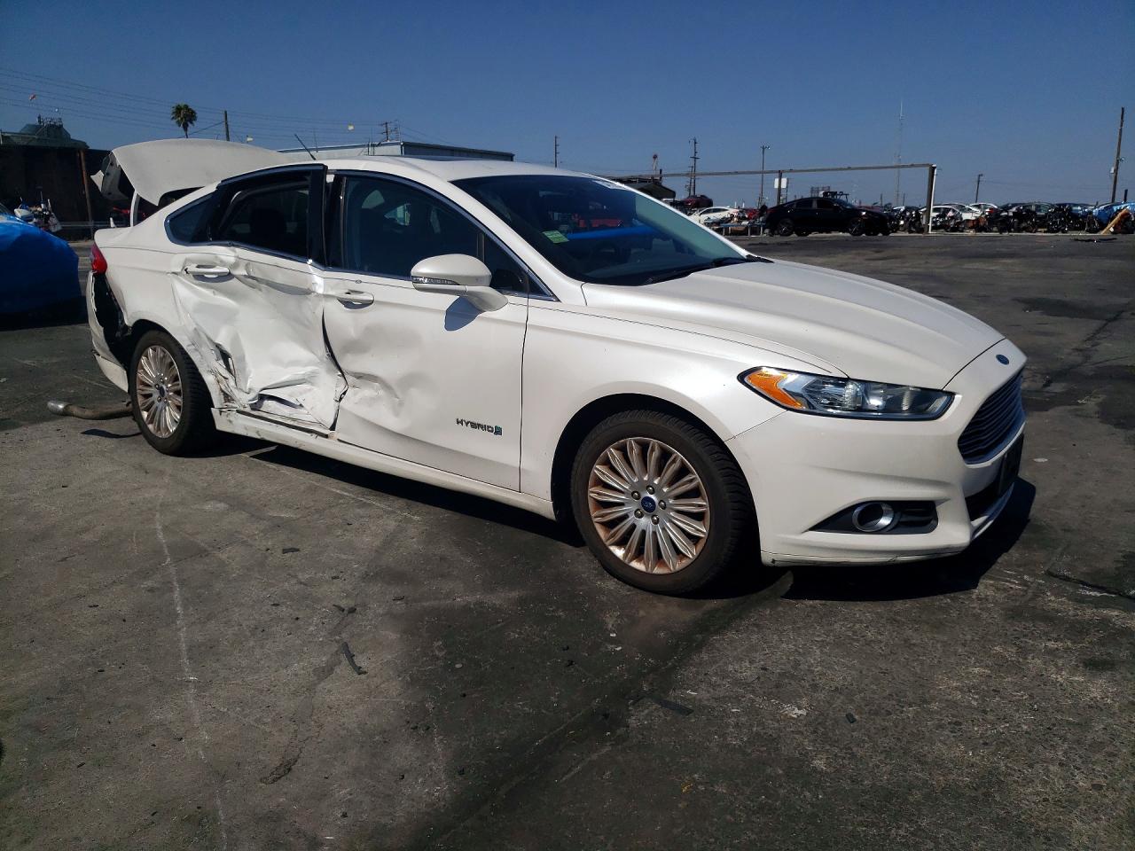 2014 Ford Fusion Se Hybrid White vin: 3FA6P0LUXER192173