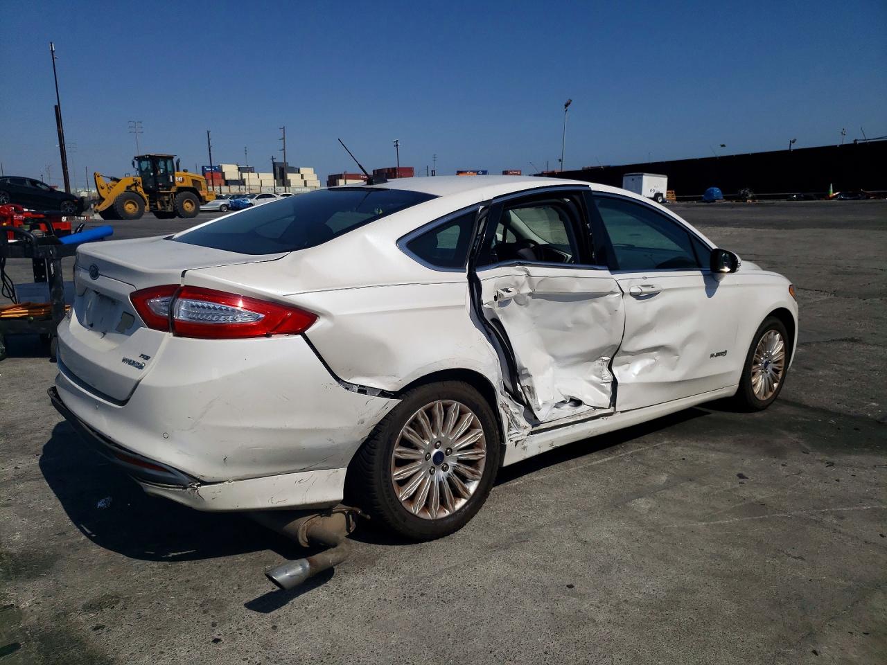 2014 Ford Fusion Se Hybrid White vin: 3FA6P0LUXER192173