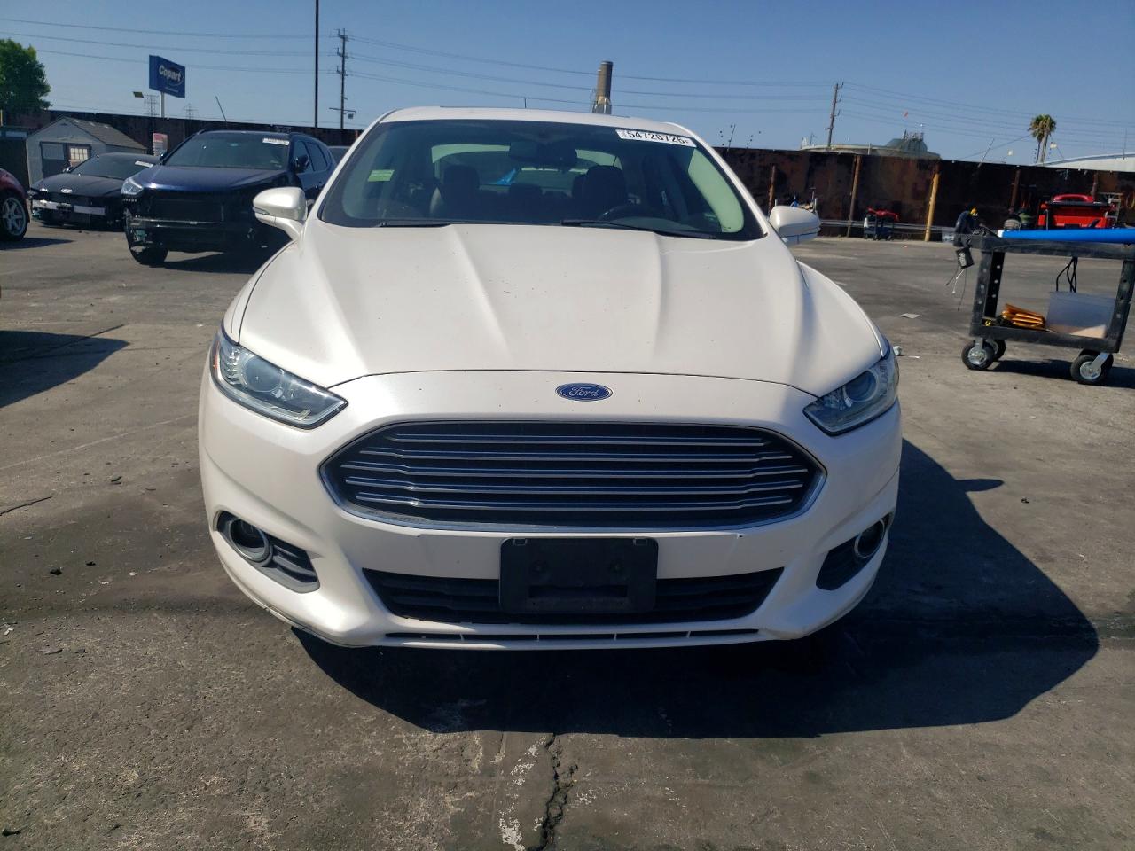 2014 Ford Fusion Se Hybrid White vin: 3FA6P0LUXER192173