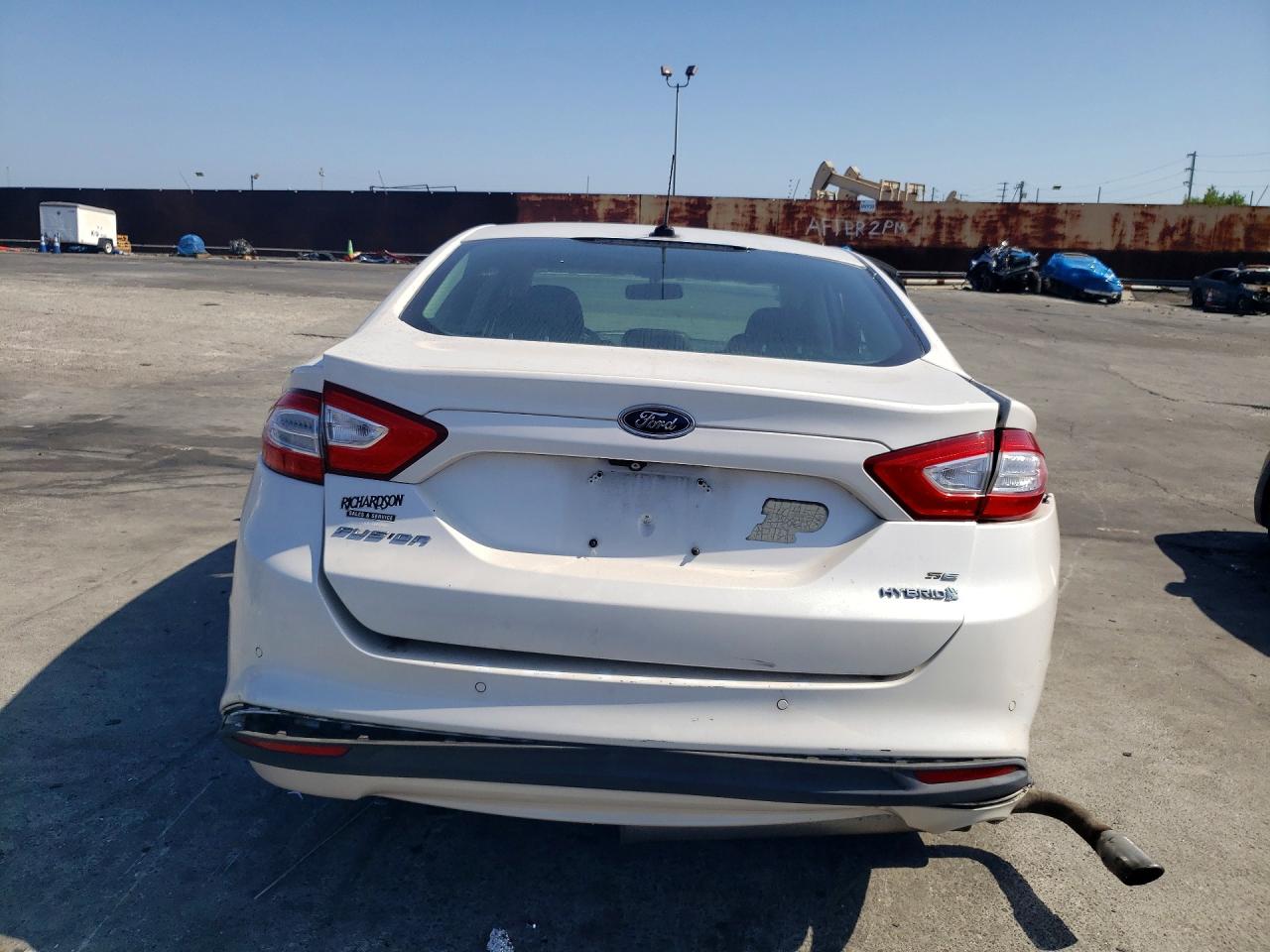 2014 Ford Fusion Se Hybrid White vin: 3FA6P0LUXER192173