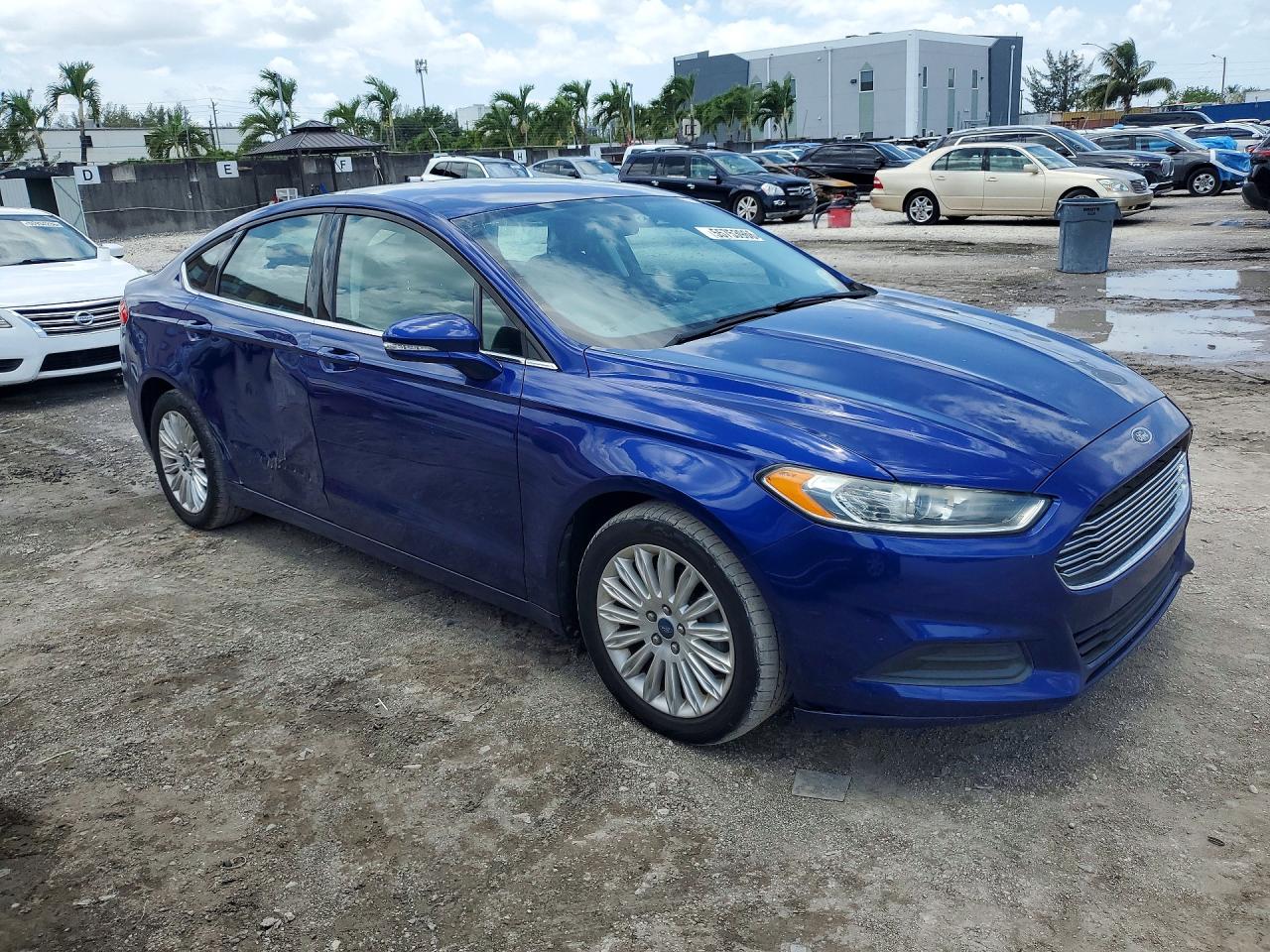 2014 Ford Fusion Se Hybrid Blue vin: 3FA6P0LUXER229593