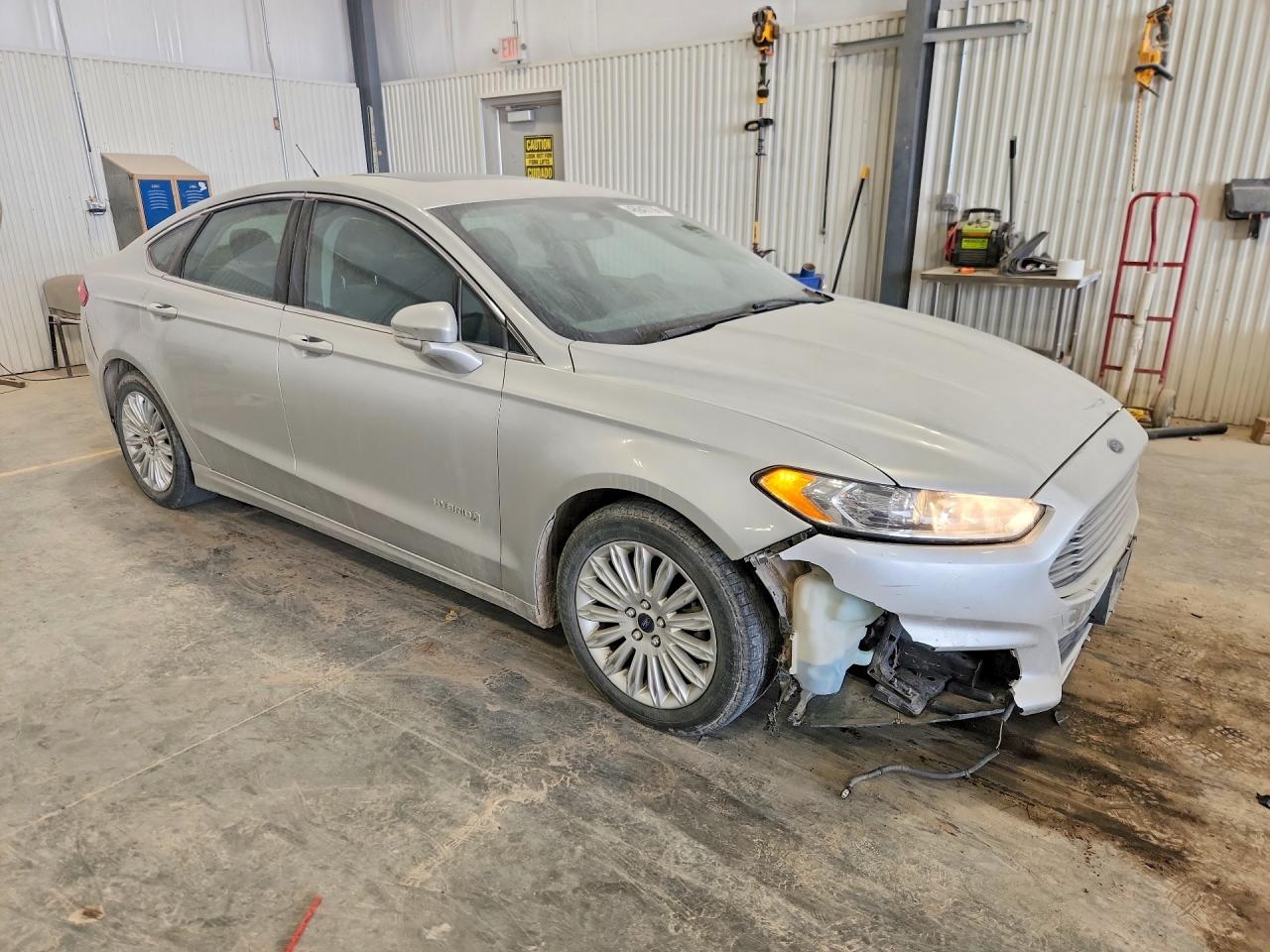 2014 Ford Fusion Hybrid Silver vin: 3FA6P0LUXER247494