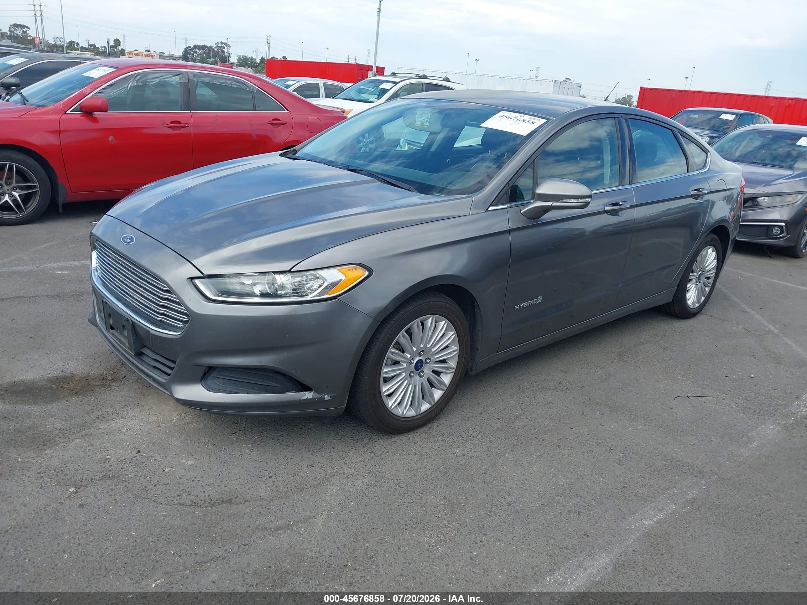 2014 Ford Fusion Hybrid Se Gray vin: 3FA6P0LUXER366324