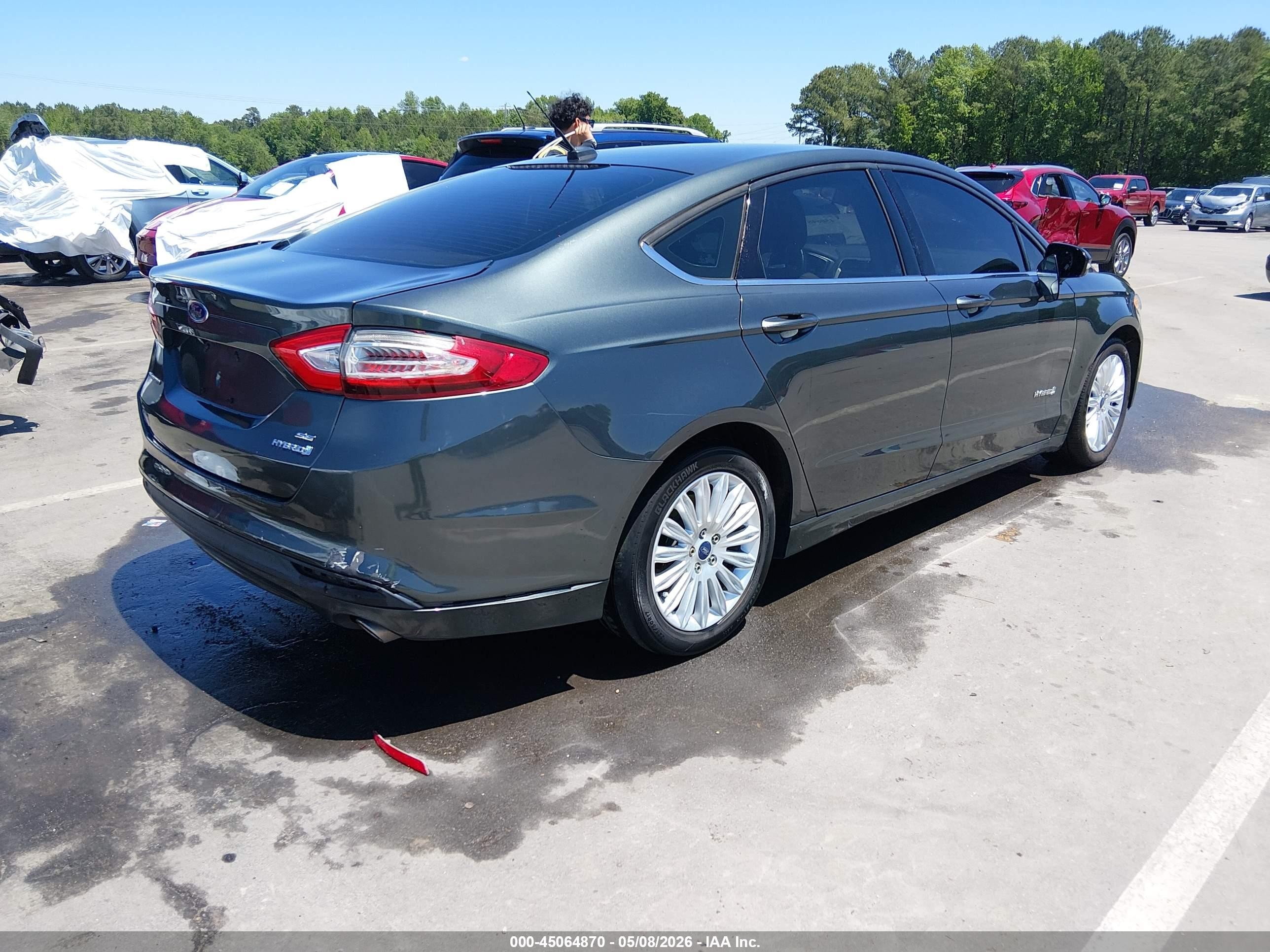 2015 Ford Fusion Hybrid Se Gray vin: 3FA6P0LUXFR131505