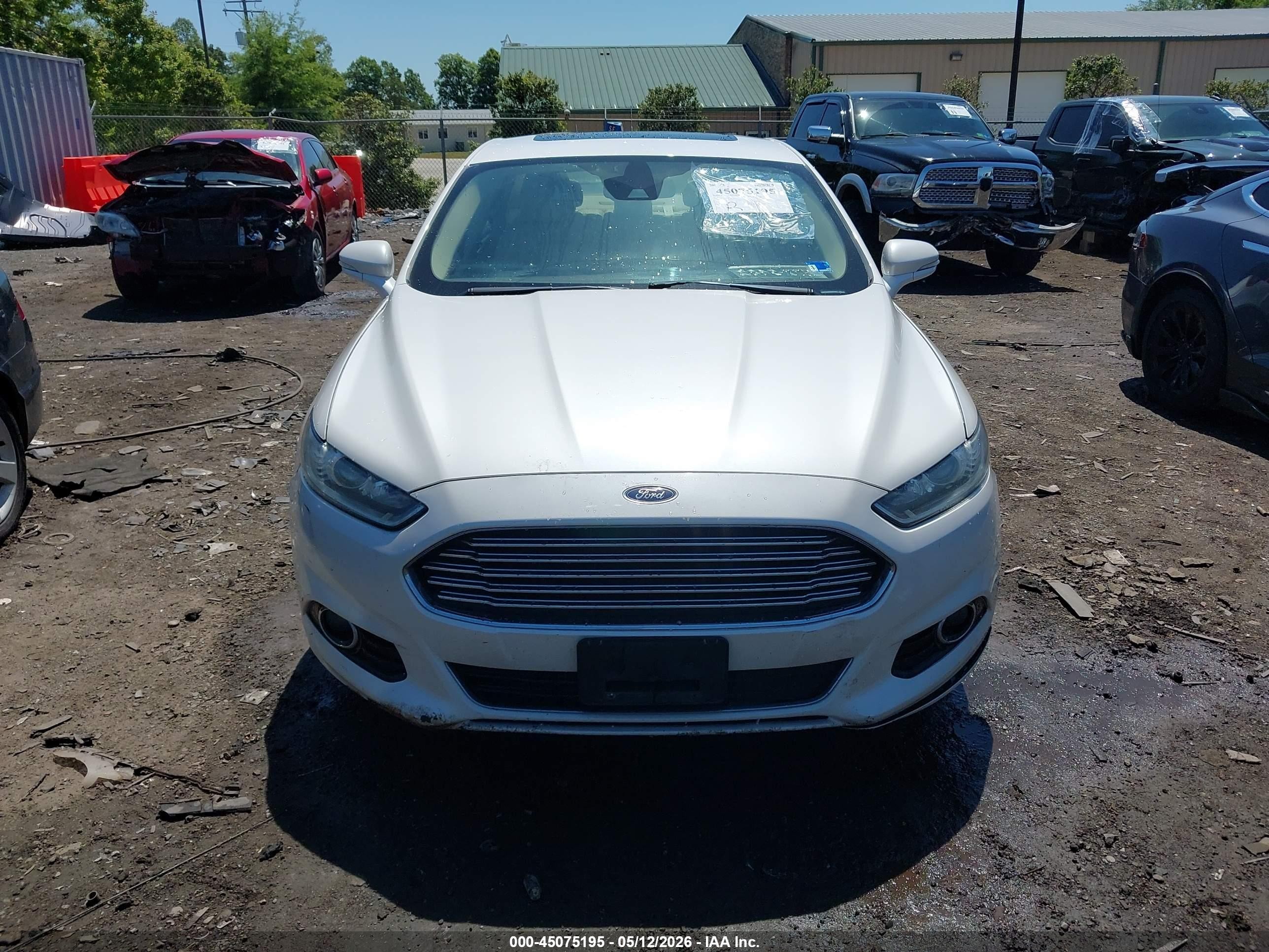 2015 Ford Fusion Hybrid Se White vin: 3FA6P0LUXFR167467