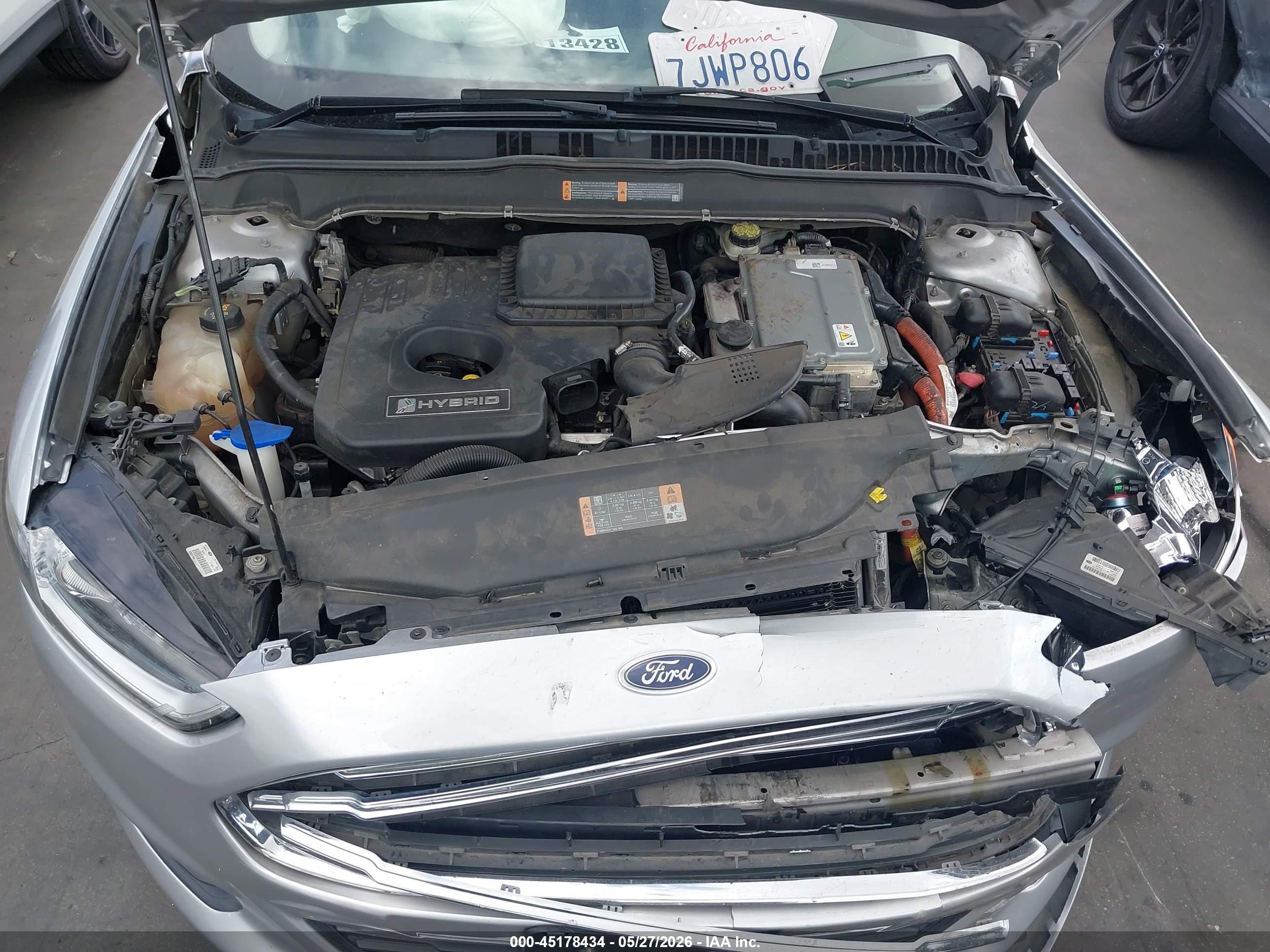 2015 Ford Fusion Hybrid Se Серебряный vin: 3FA6P0LUXFR199965