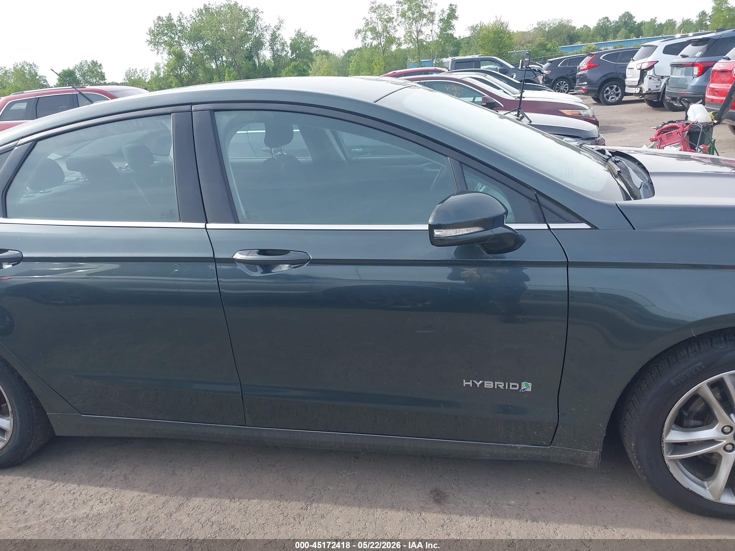 2015 Ford Fusion Hybrid Se Green vin: 3FA6P0LUXFR221995