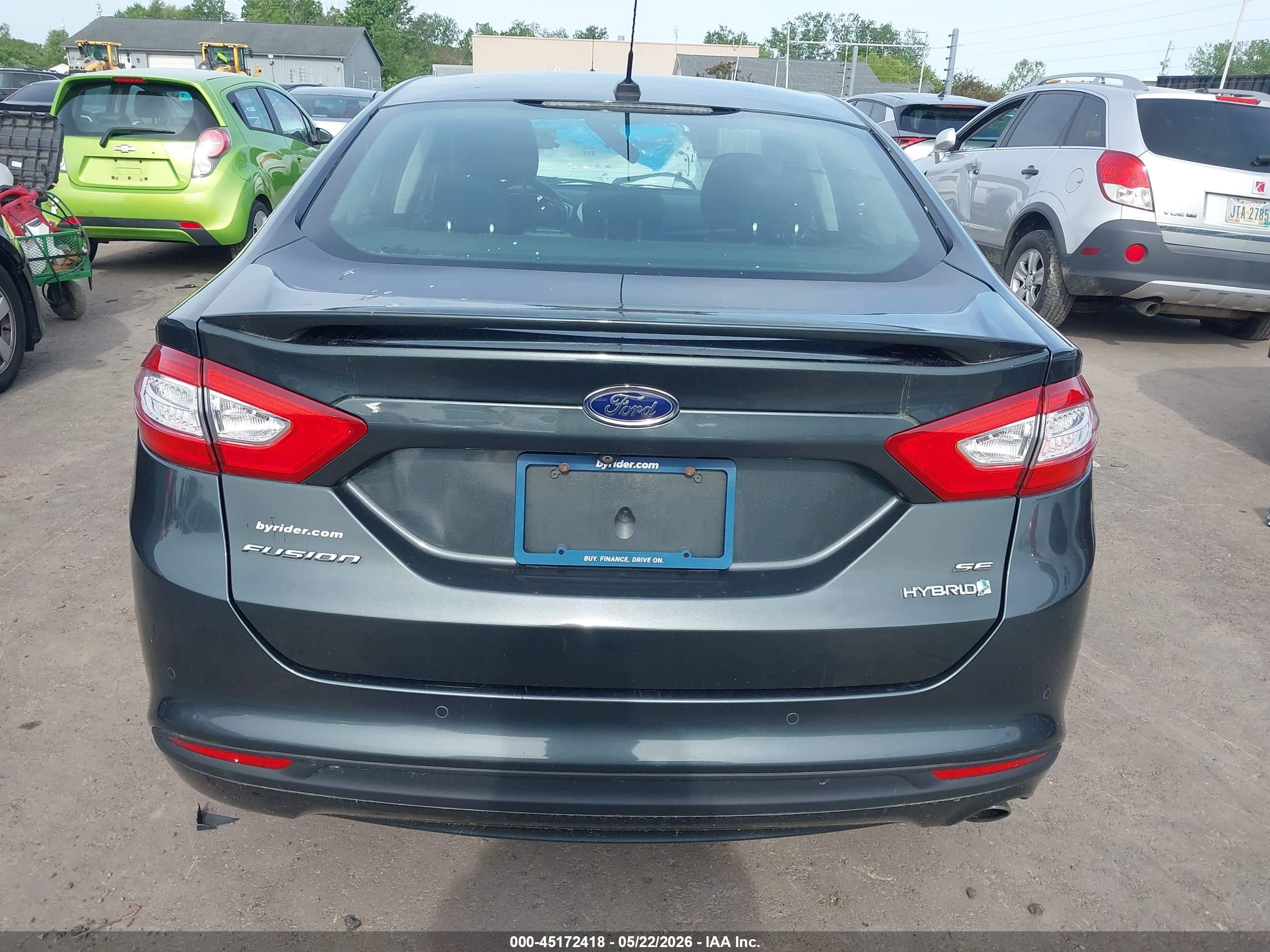 2015 Ford Fusion Hybrid Se Green vin: 3FA6P0LUXFR221995