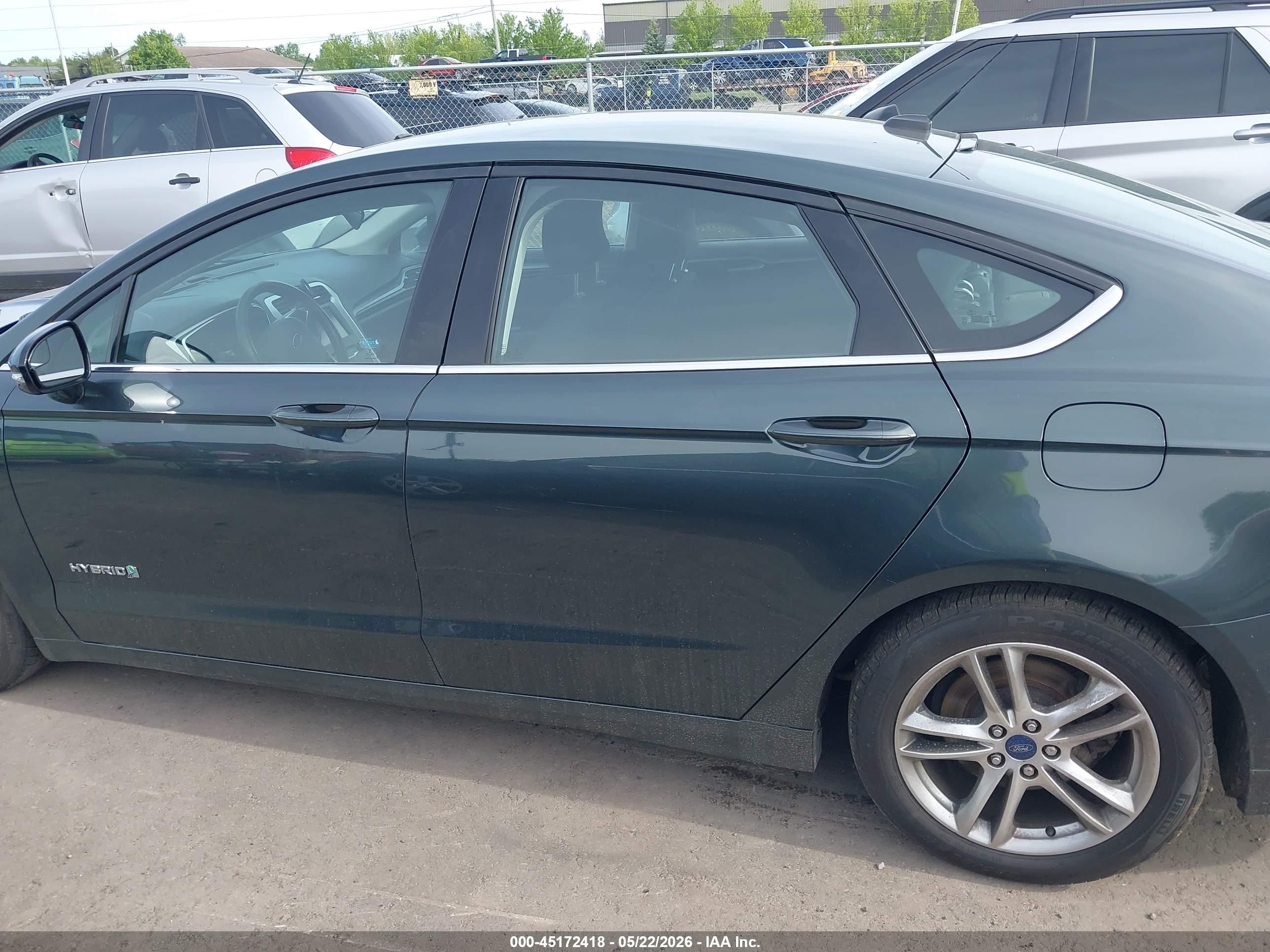 2015 Ford Fusion Hybrid Se Green vin: 3FA6P0LUXFR221995