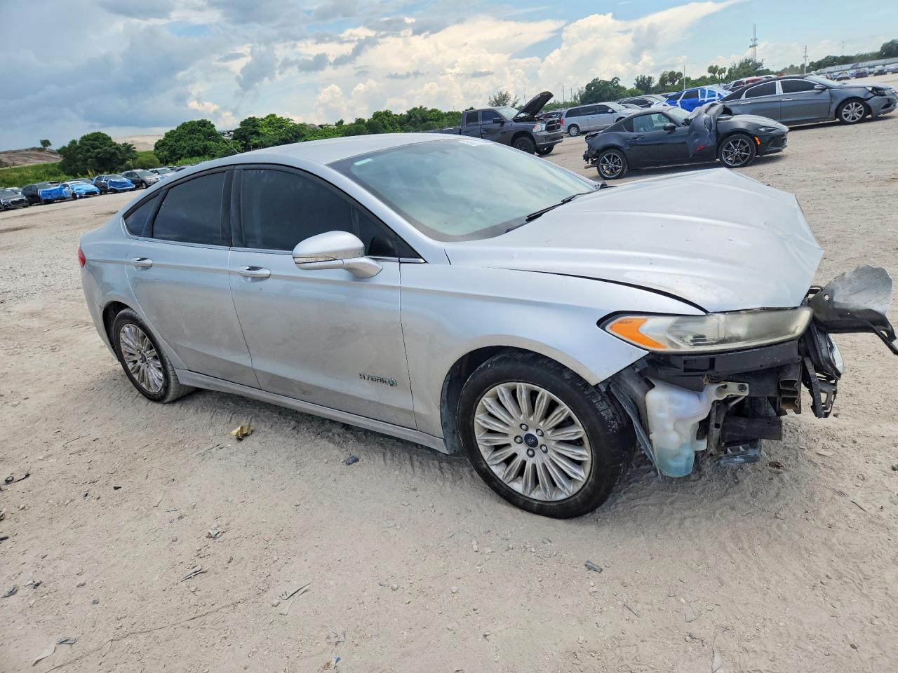 2015 Ford Fusion Se Hybrid Silver vin: 3FA6P0LUXFR288712