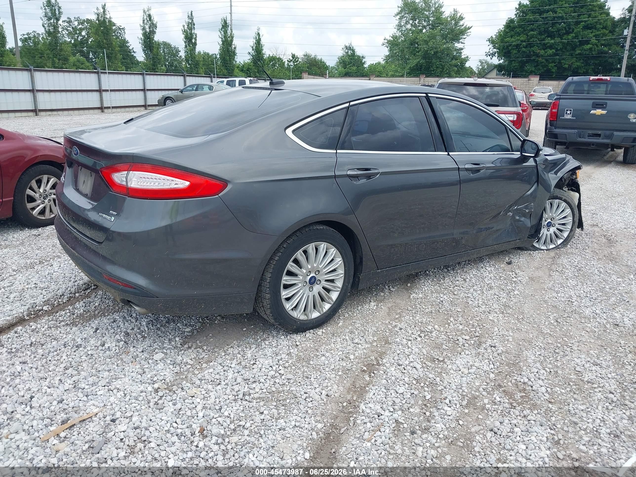 2015 Ford Fusion Hybrid Se Gray vin: 3FA6P0LUXFR300194