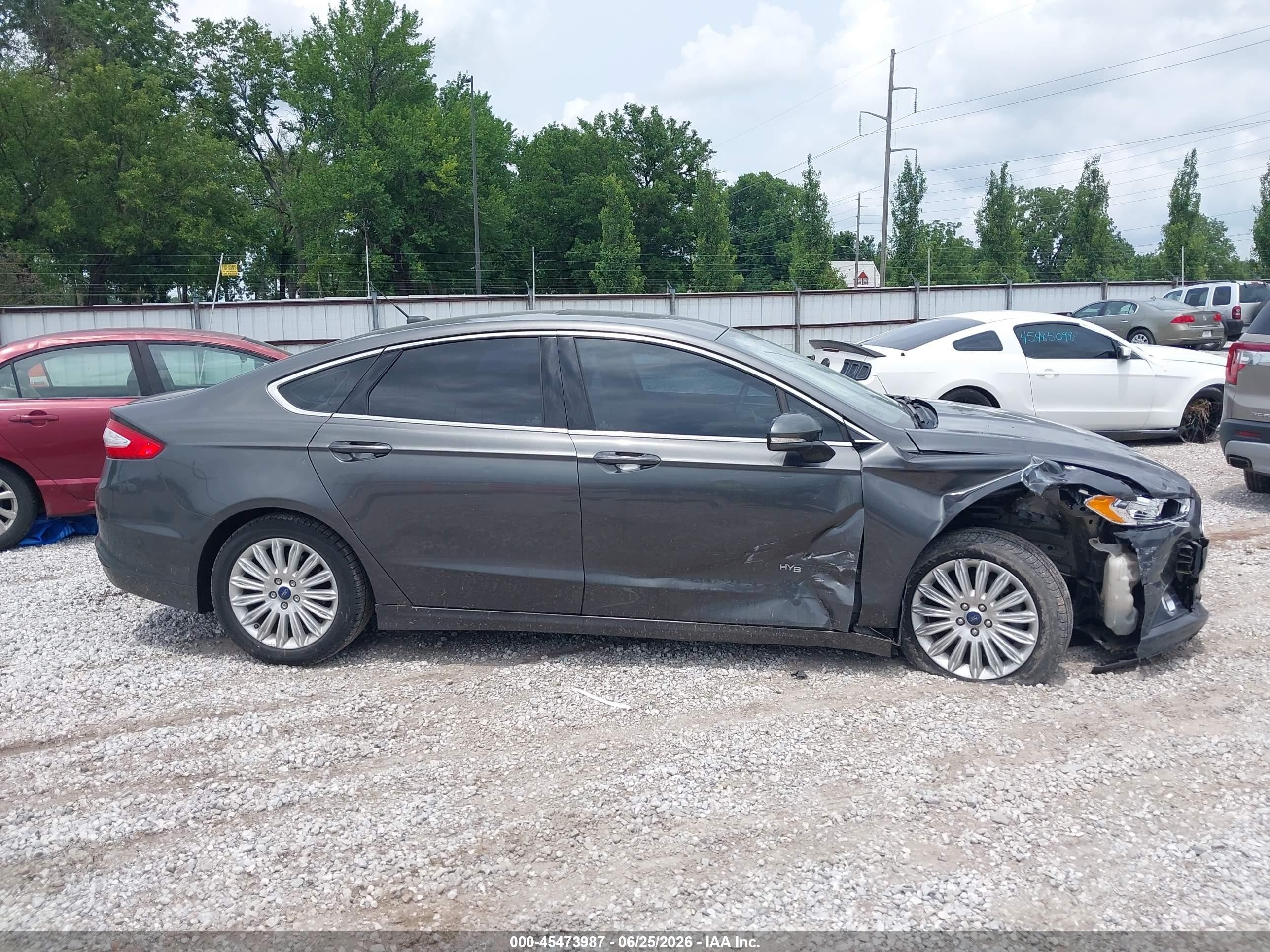 2015 Ford Fusion Hybrid Se Gray vin: 3FA6P0LUXFR300194