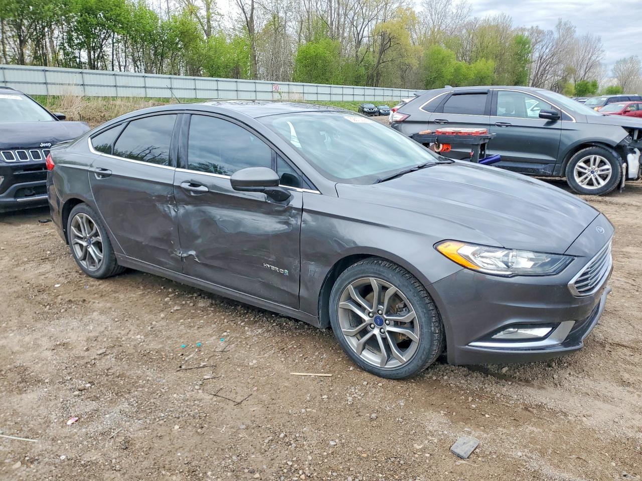 2017 Ford Fusion Se Hybrid Gray vin: 3FA6P0LUXHR190928