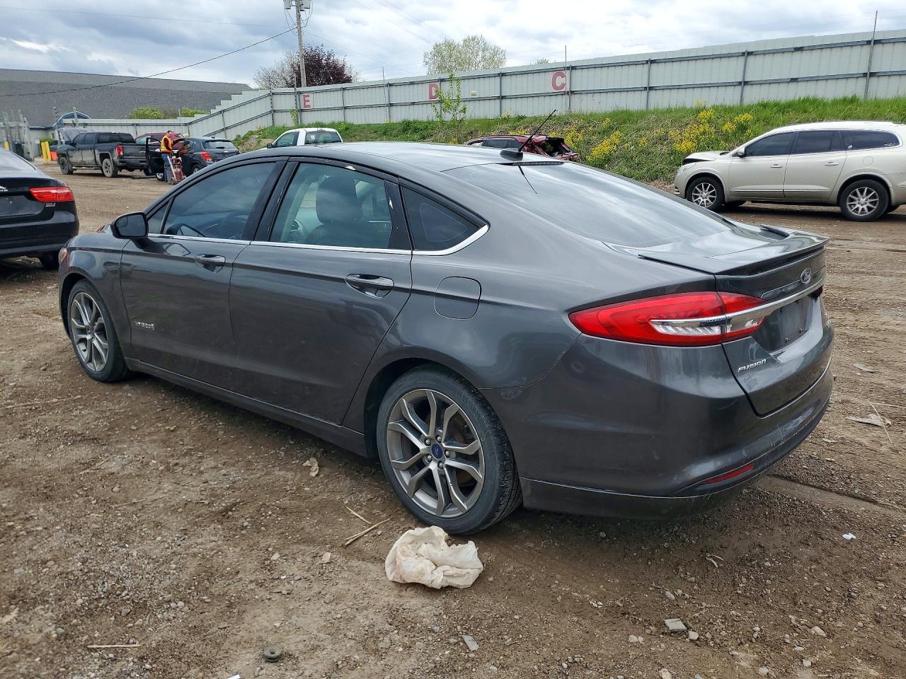 2017 Ford Fusion Se Hybrid Gray vin: 3FA6P0LUXHR190928