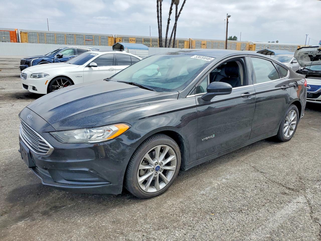 2017 Ford Fusion Se Hybrid Black vin: 3FA6P0LUXHR258015