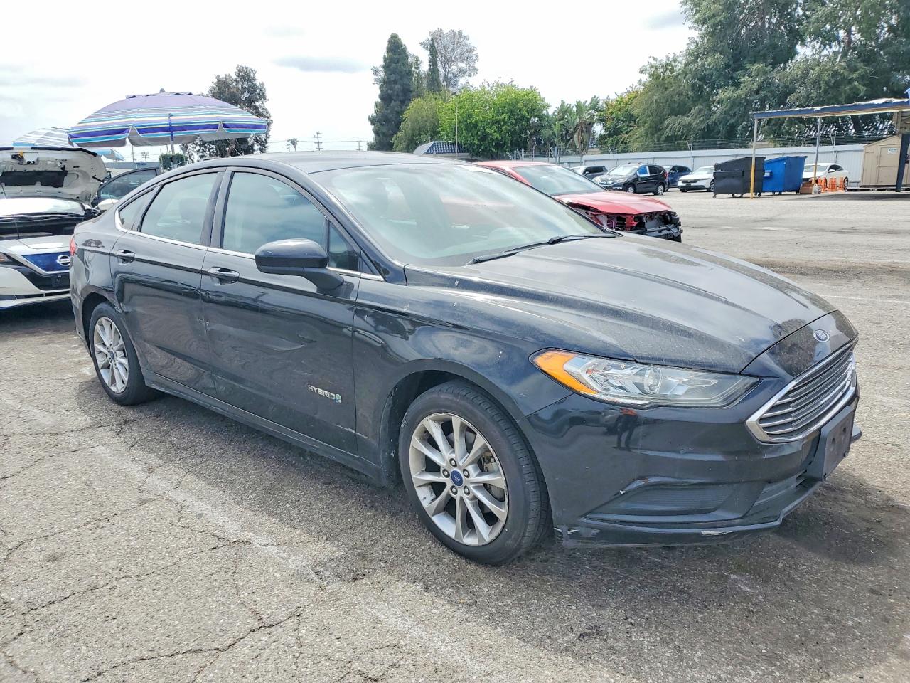 2017 Ford Fusion Se Hybrid Black vin: 3FA6P0LUXHR258015