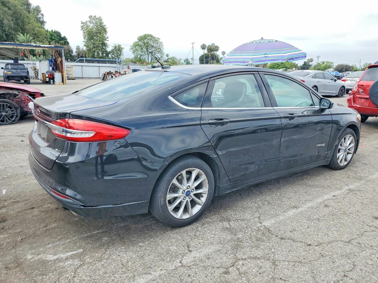 2017 Ford Fusion Se Hybrid Black vin: 3FA6P0LUXHR258015