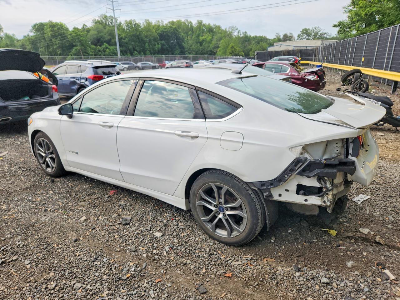 2017 Ford Fusion Se Hybrid White vin: 3FA6P0LUXHR357224