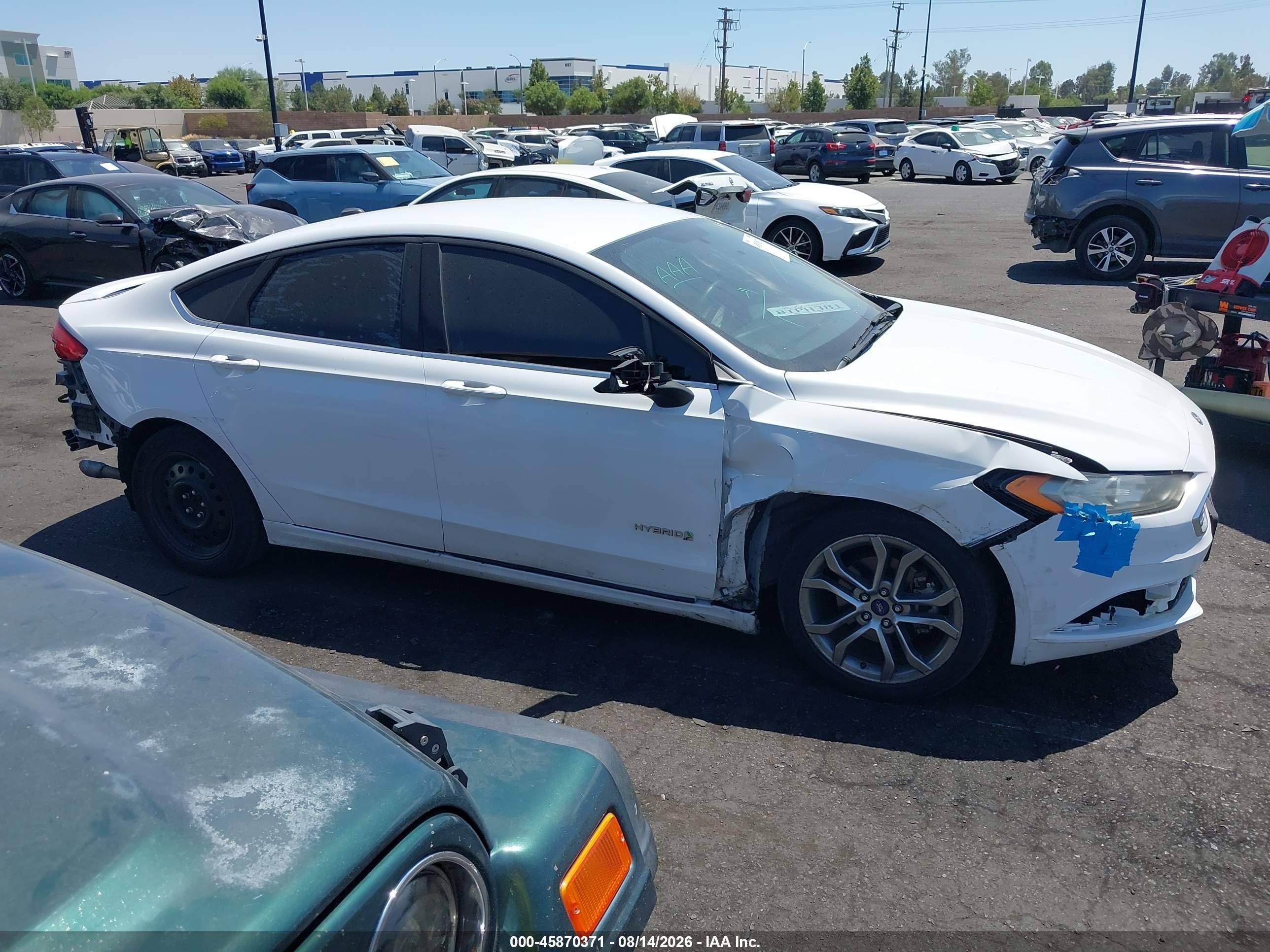 2017 Ford Fusion Hybrid Se White vin: 3FA6P0LUXHR408043