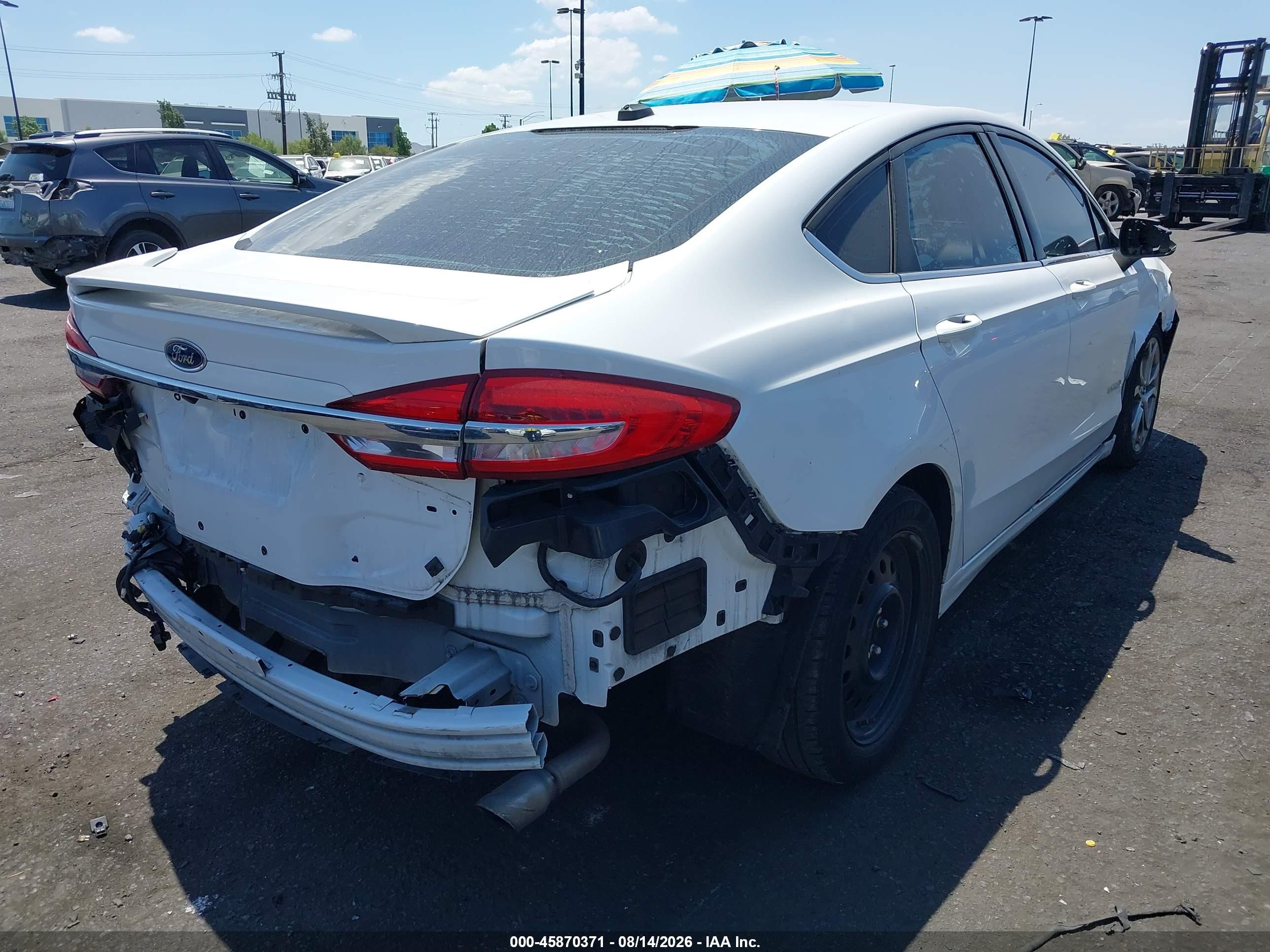 2017 Ford Fusion Hybrid Se White vin: 3FA6P0LUXHR408043