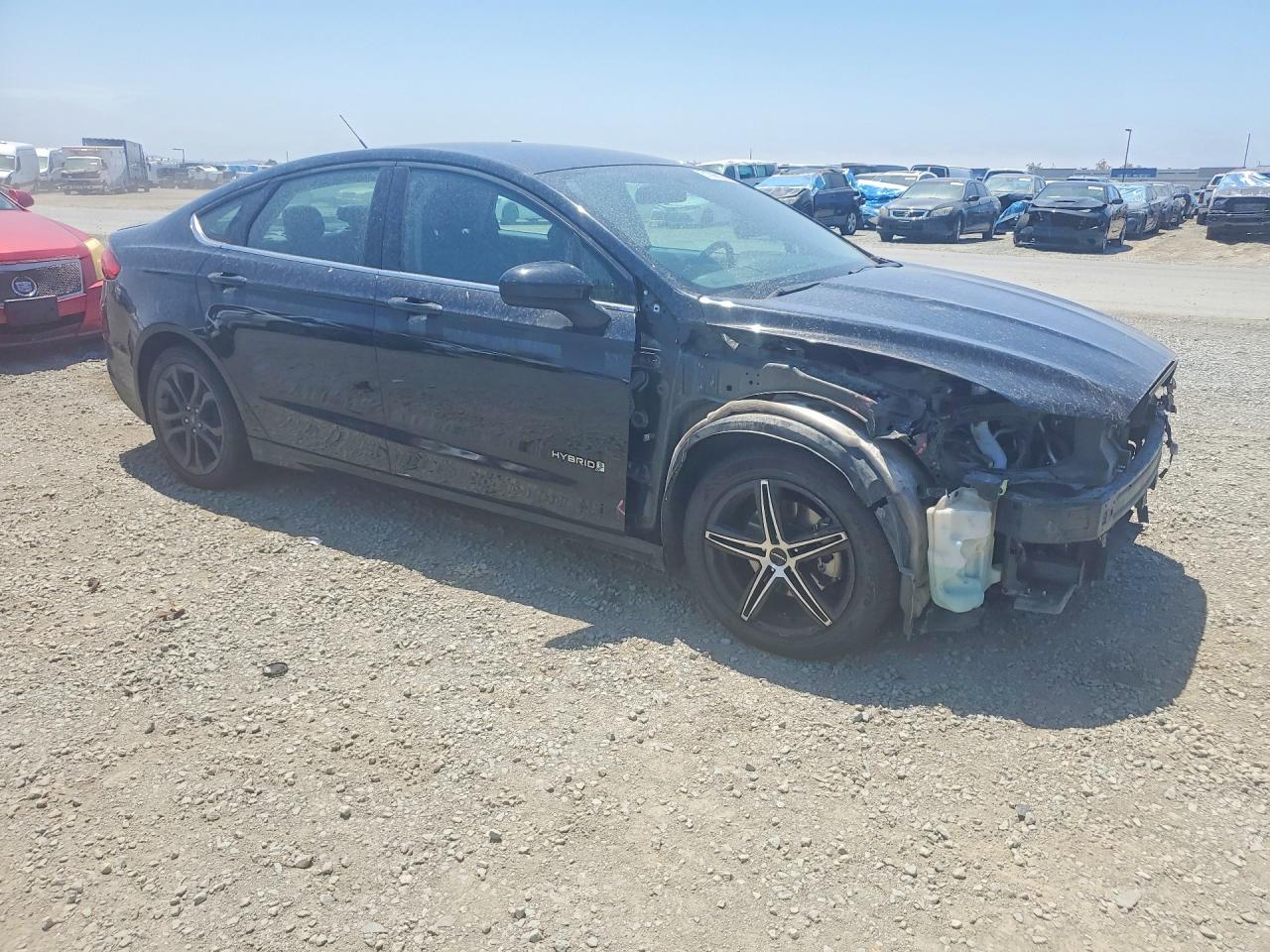 2018 Ford Fusion Se Hybrid Black vin: 3FA6P0LUXJR150452