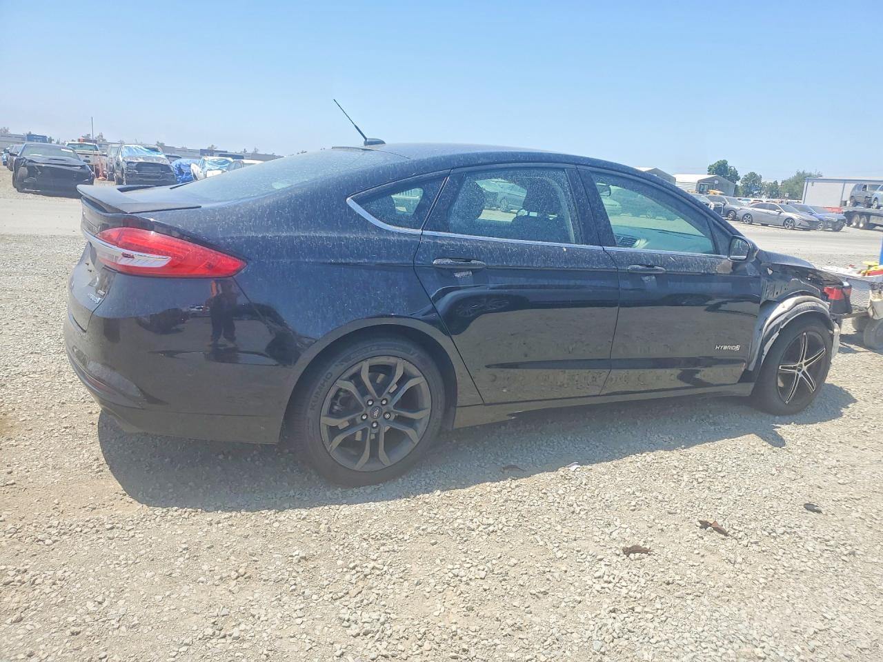 2018 Ford Fusion Se Hybrid Black vin: 3FA6P0LUXJR150452