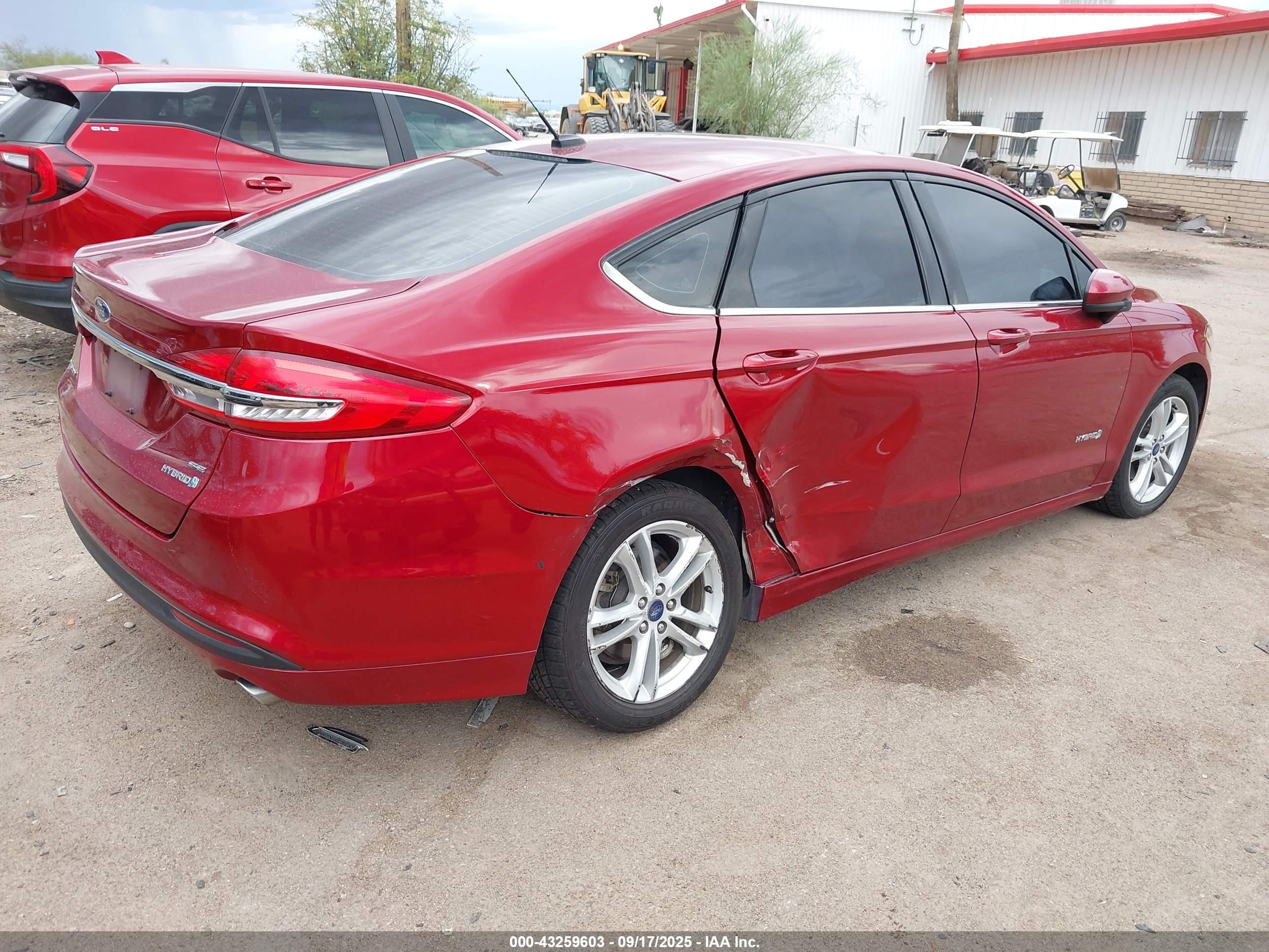 2018 Ford Fusion Hybrid Se Красный vin: 3FA6P0LUXJR173312