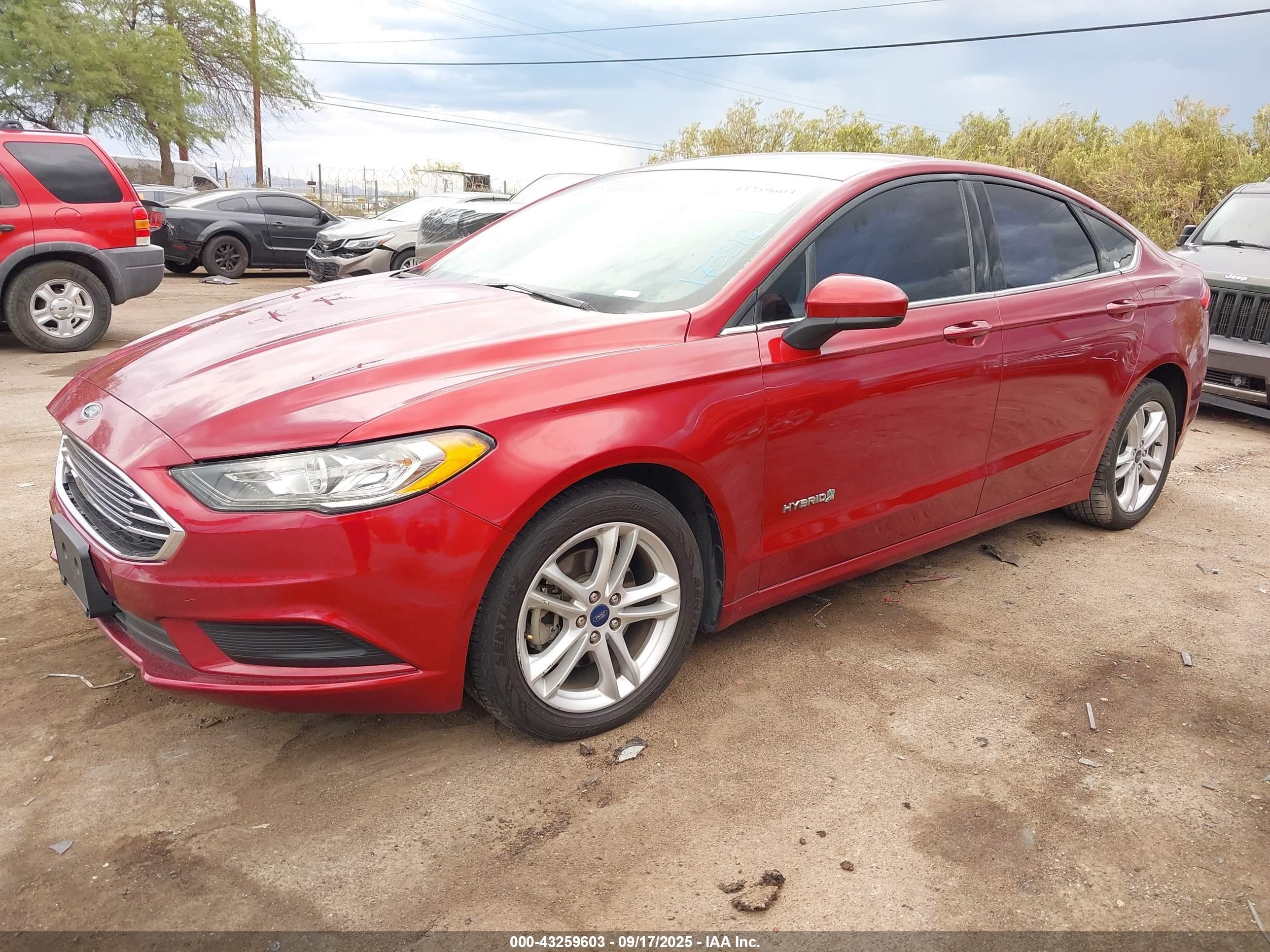 2018 Ford Fusion Hybrid Se Красный vin: 3FA6P0LUXJR173312