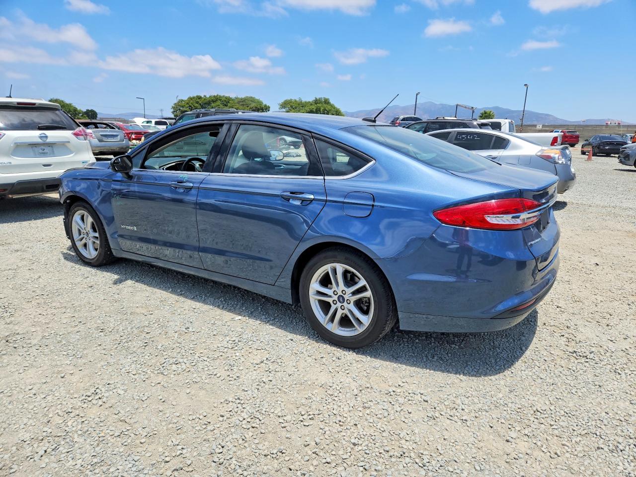 2018 Ford Fusion Se Hybrid Blue vin: 3FA6P0LUXJR204509