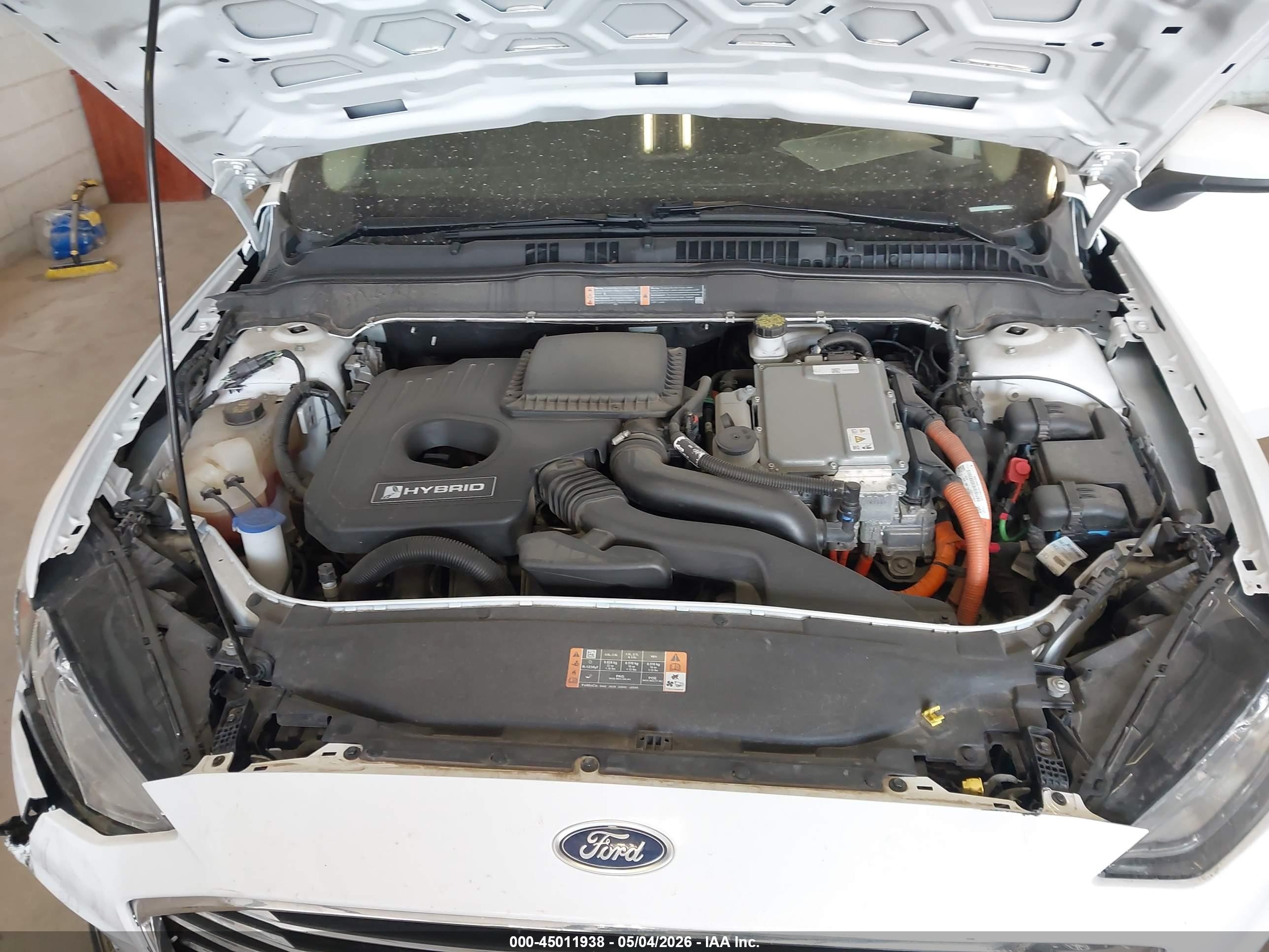 2019 Ford Fusion Hybrid Se White vin: 3FA6P0LUXKR188054