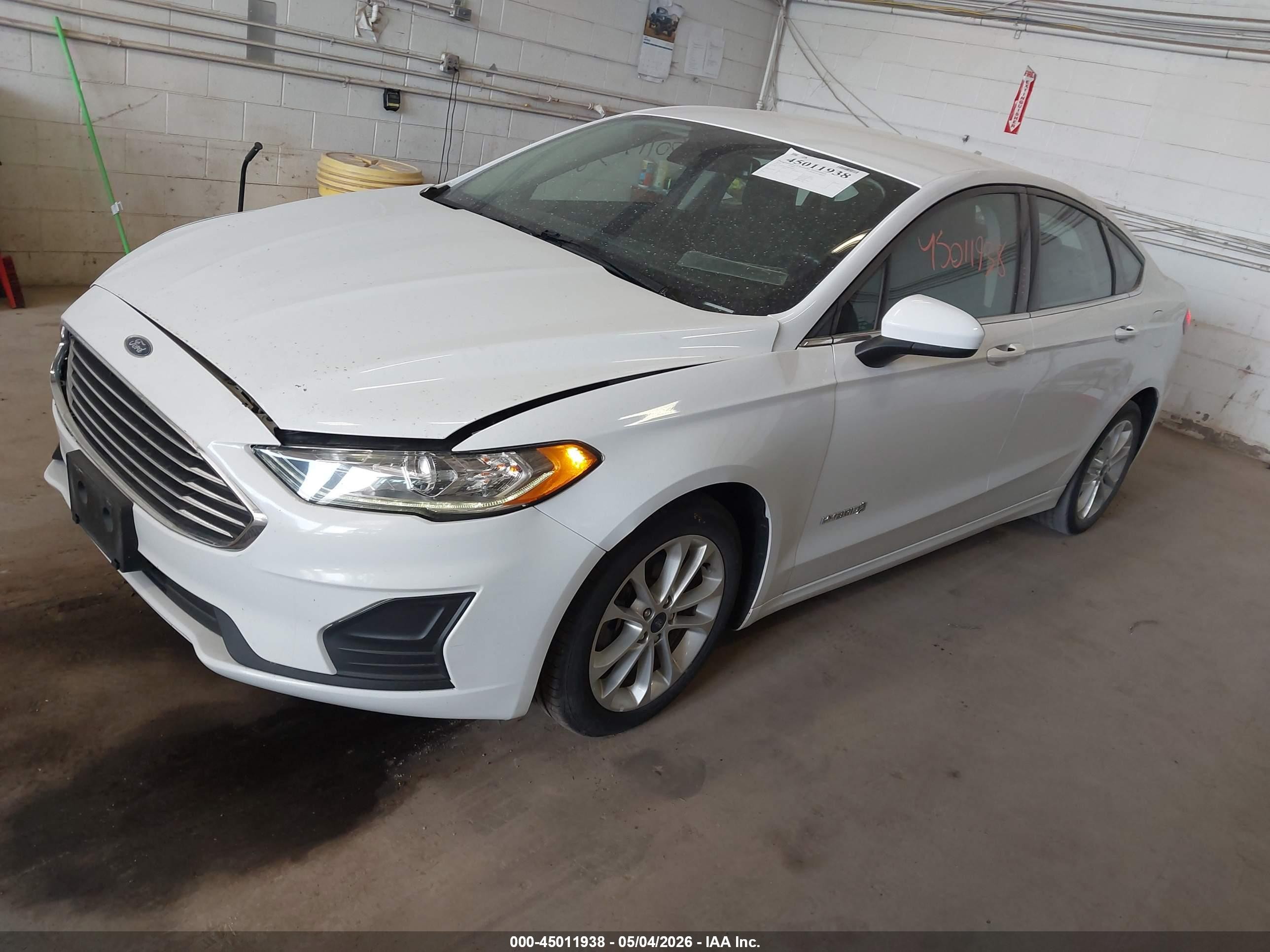 2019 Ford Fusion Hybrid Se White vin: 3FA6P0LUXKR188054