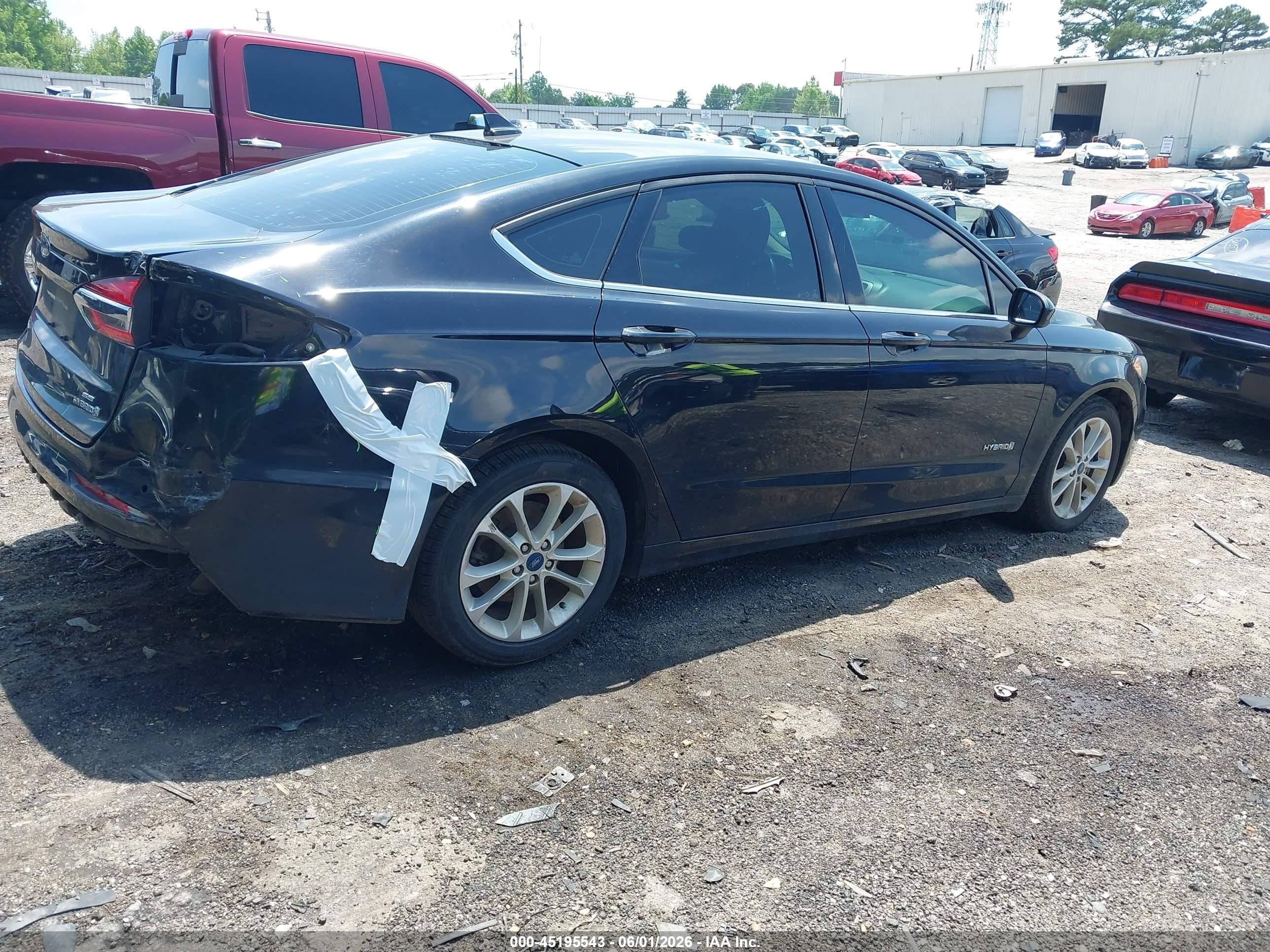 2019 Ford Fusion Hybrid Se Black vin: 3FA6P0LUXKR234417