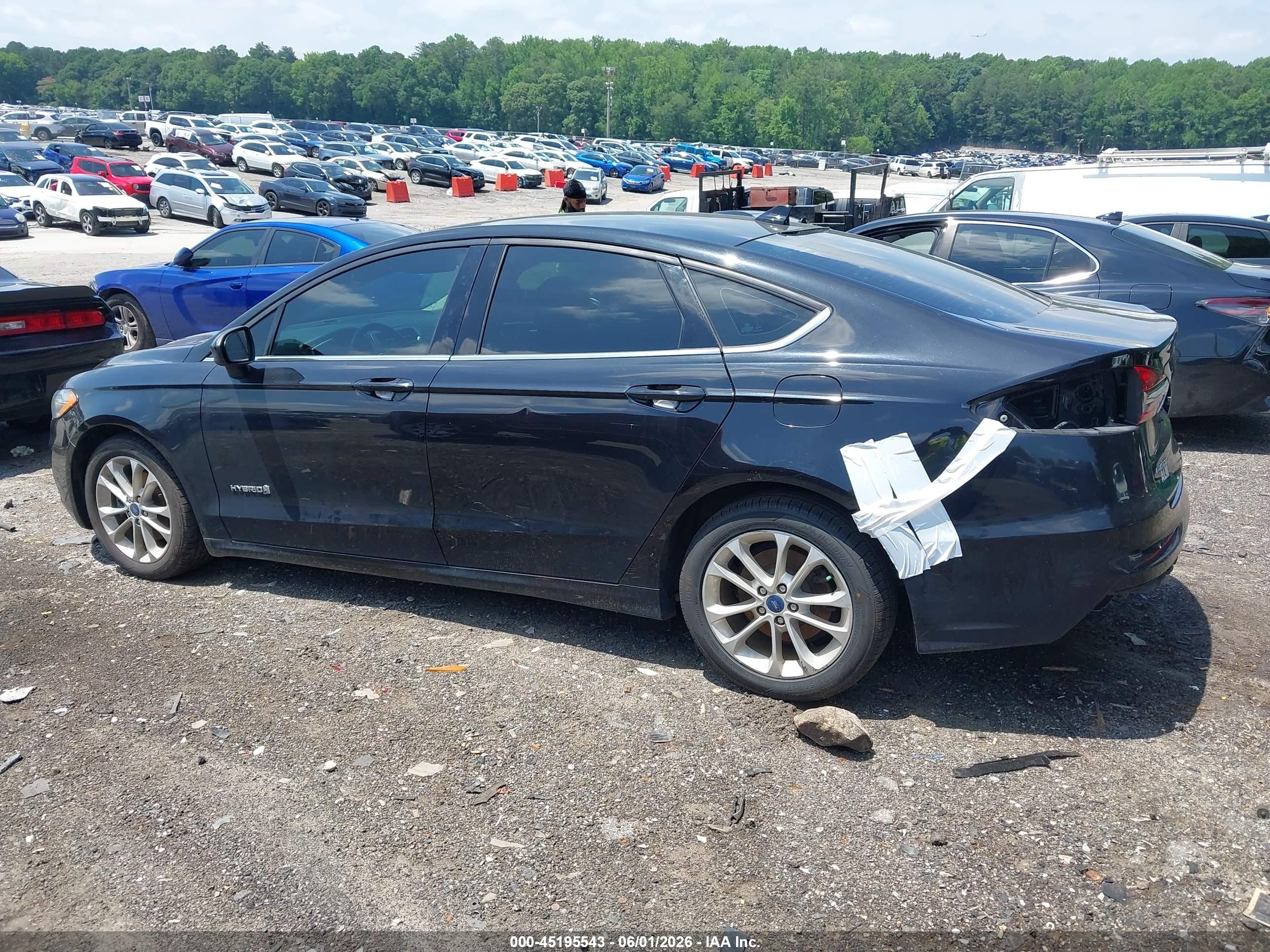 2019 Ford Fusion Hybrid Se Black vin: 3FA6P0LUXKR234417