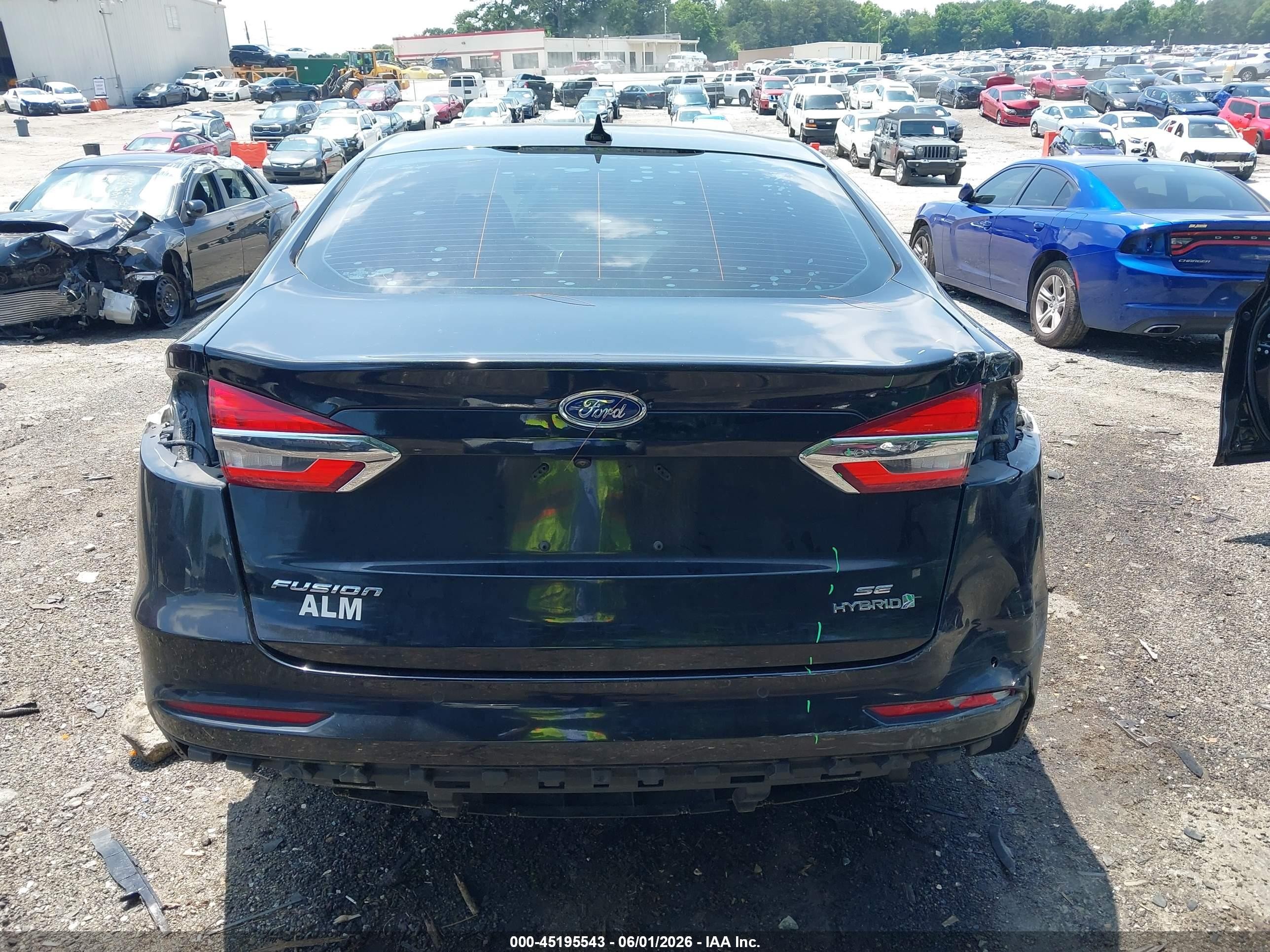 2019 Ford Fusion Hybrid Se Black vin: 3FA6P0LUXKR234417